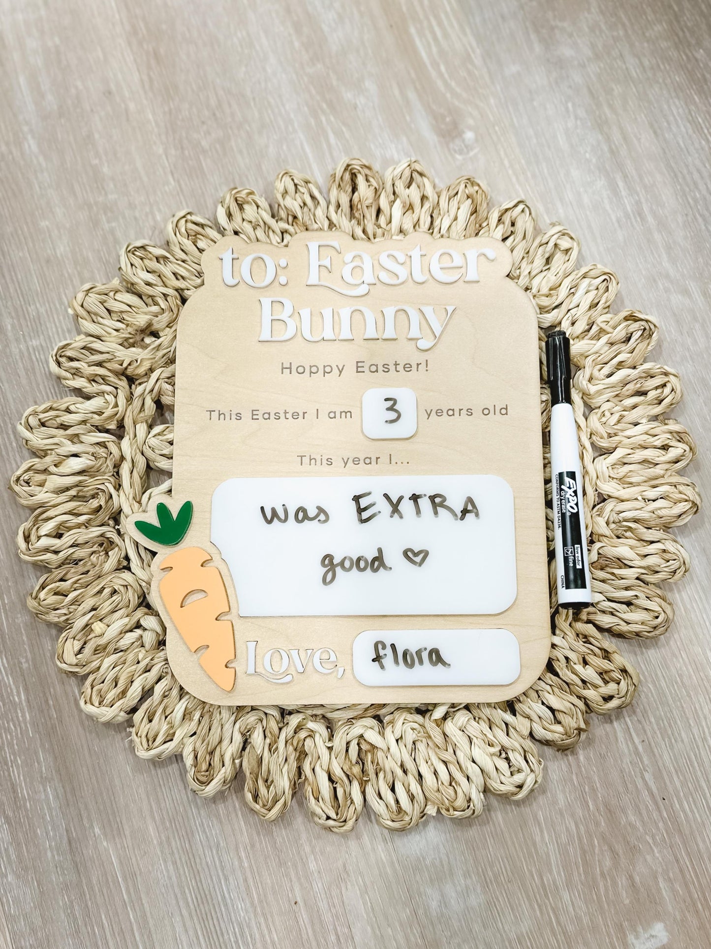 Dear Easter Bunny Tray | Children Easter Gift | Easter Bunny Treat Tray | Tray for Easter | Kids Easter Activity | Easter Bunny Plate