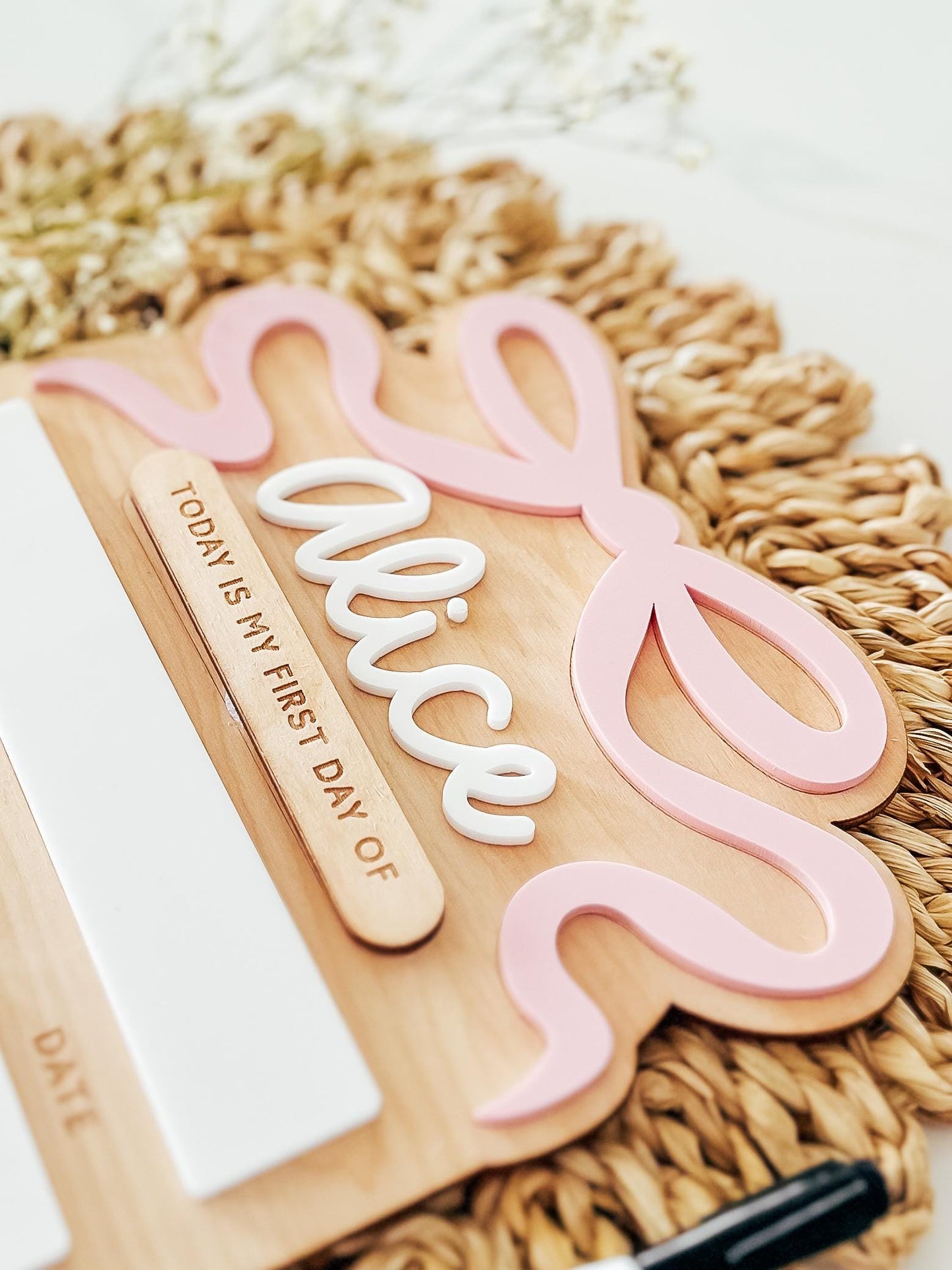 Personalized Last Day of School Sign | First Day of School Board | Custom First Day of School Dry Erase Board | Back to School Photo Prop