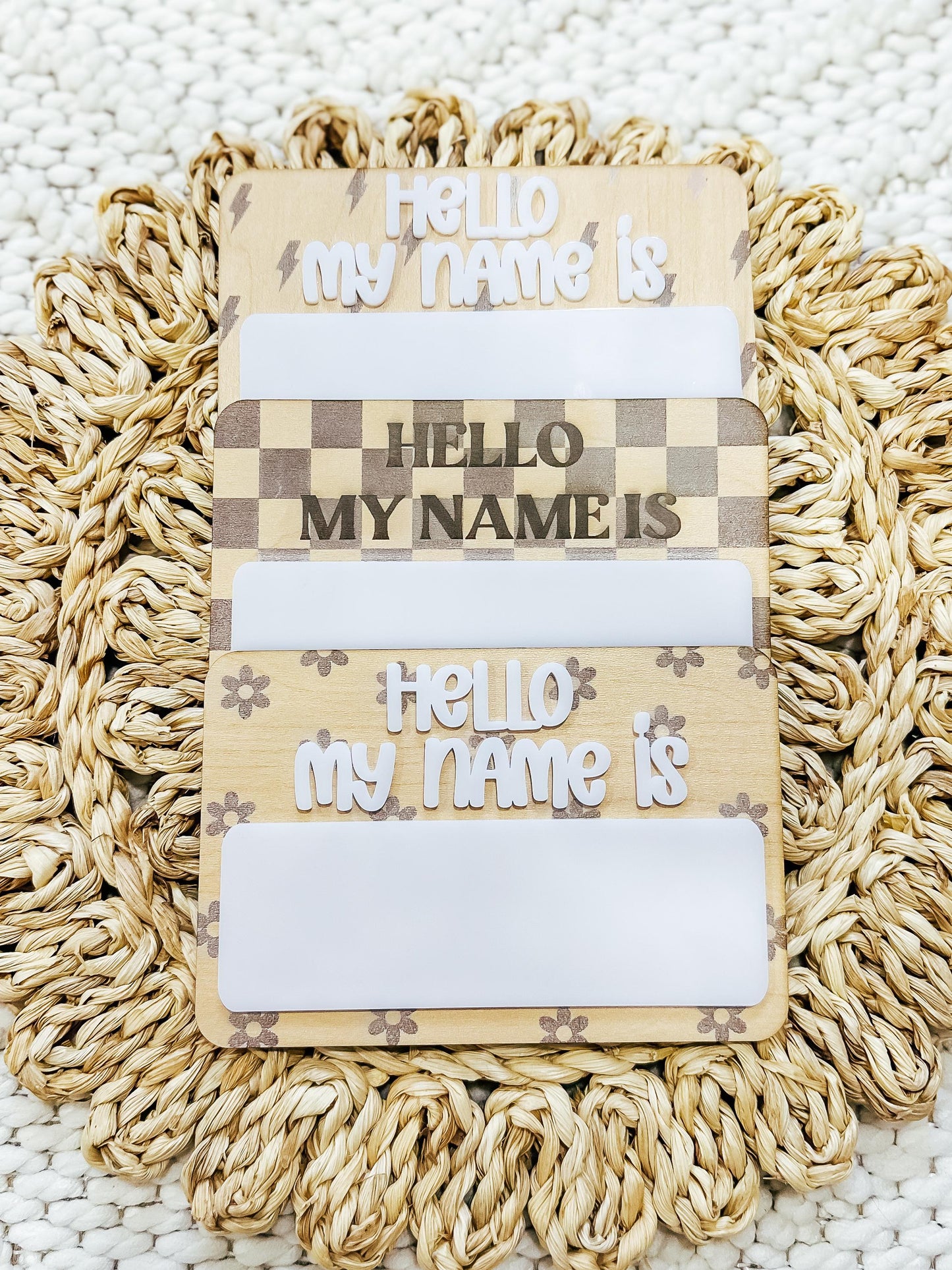 Hello My Name Is Sign | Custom Personalized Birth Announcement Sign | Wood Sign | Baby Name Announcement | Newborn Photo Prop Fresh 48 Sign