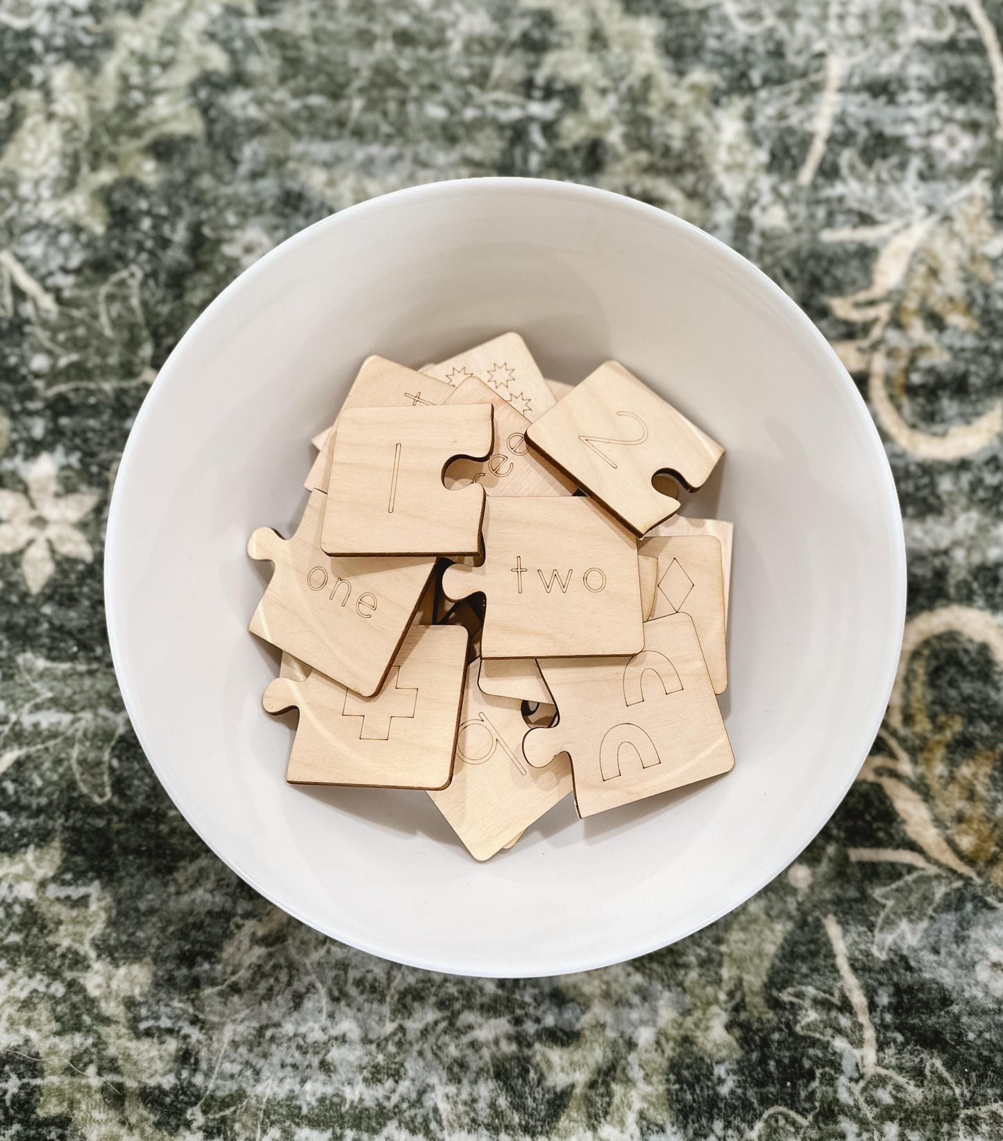 Montessori Wooden Number Counting Matching Puzzle | Numbers Matching Game | Learning Numbers Activity | Montessori Numbers Homeschool Game