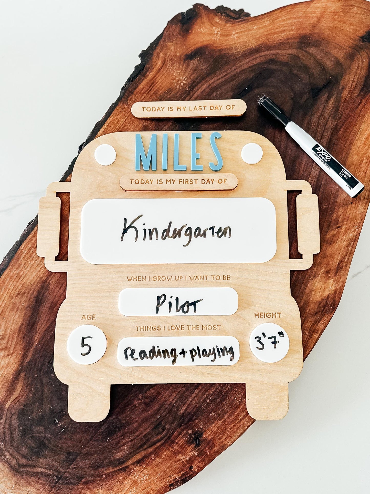 Personalized Last Day of School Sign | First Day of School Board | Custom First Day of School Dry Erase Board | Back to School Photo Prop