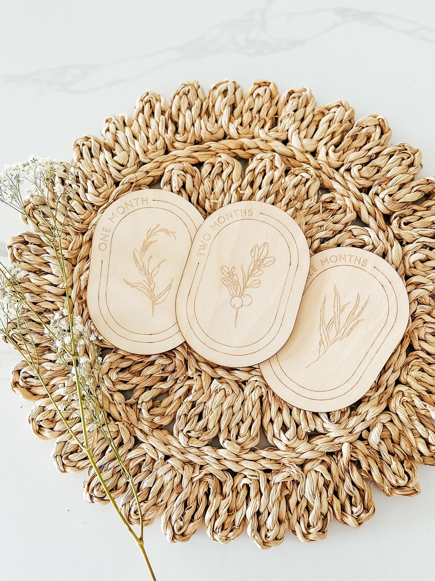 Wildflower Floral Baby Monthly Milestone Markers | Boho Nursery Decor | Children's Photo Prop | Monthly Milestones | Baby's First Year