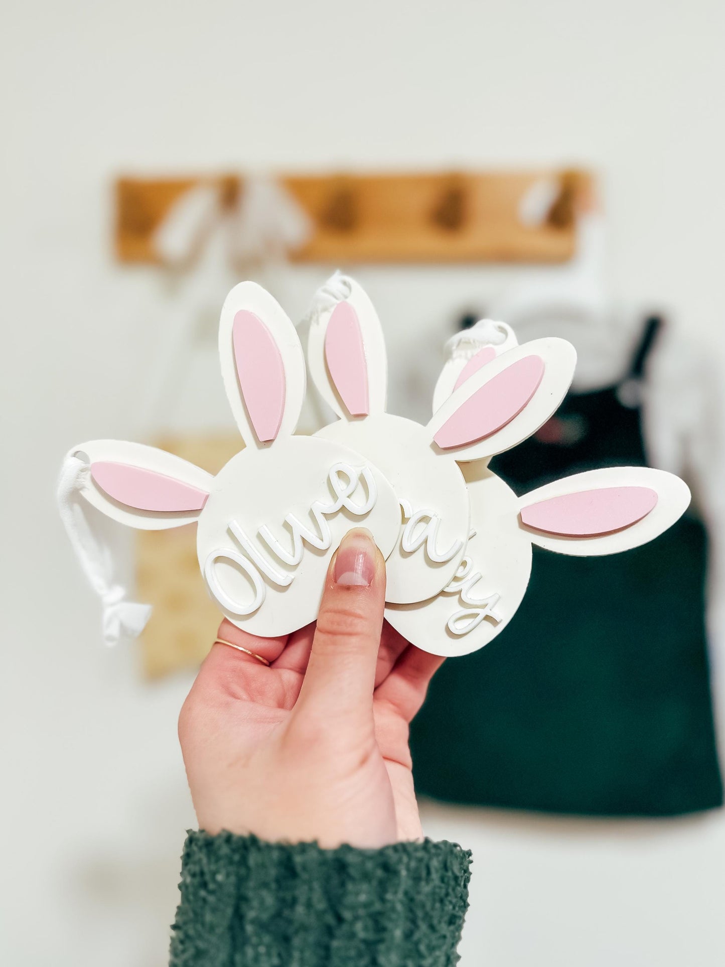 Personalized Bunny Ears Easter Basket Tags | Easter Basket Name Tag | Personalized Easter Tag | Bunny Name Tag | Easter Gift Tag