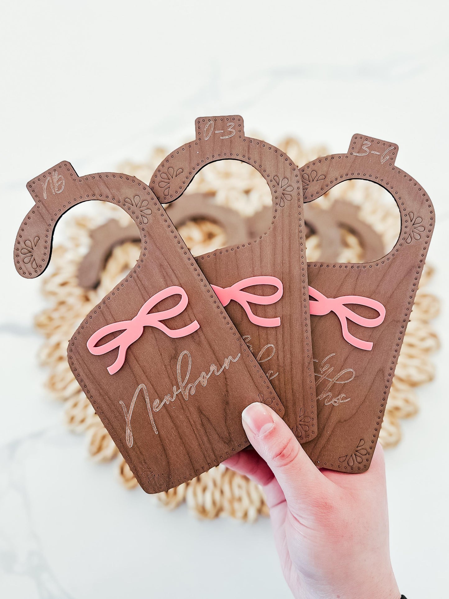 Baby Closet Dividers | Closet Organization Dividers | Nursery Clothes Dividers | Wooden Baby Closet Organizers | Bow Girls Nursery Decor