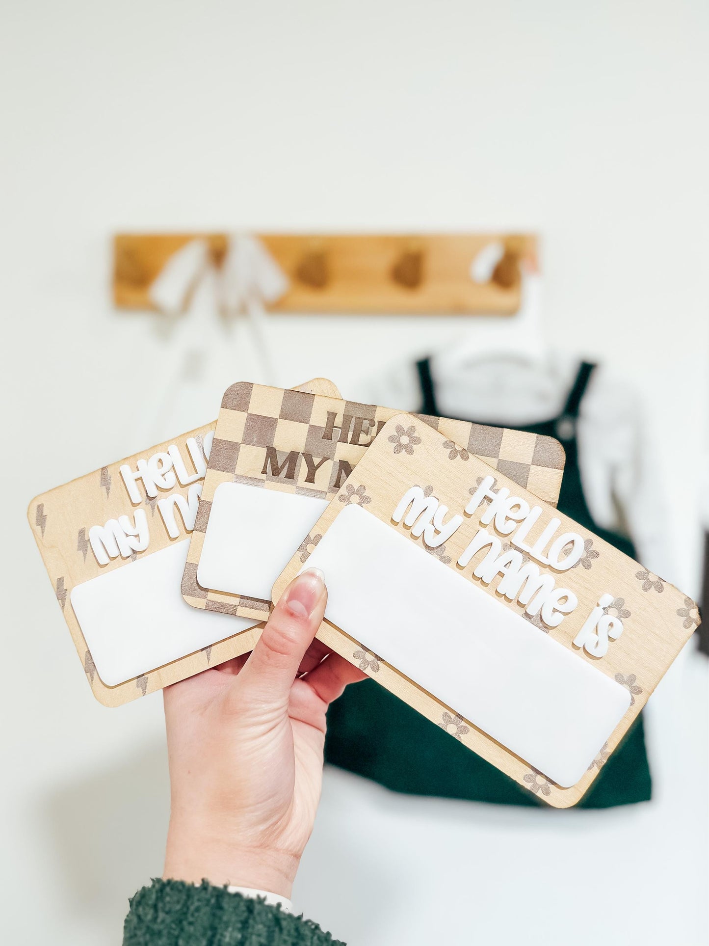 Hello My Name Is Sign | Custom Personalized Birth Announcement Sign | Wood Sign | Baby Name Announcement | Newborn Photo Prop Fresh 48 Sign