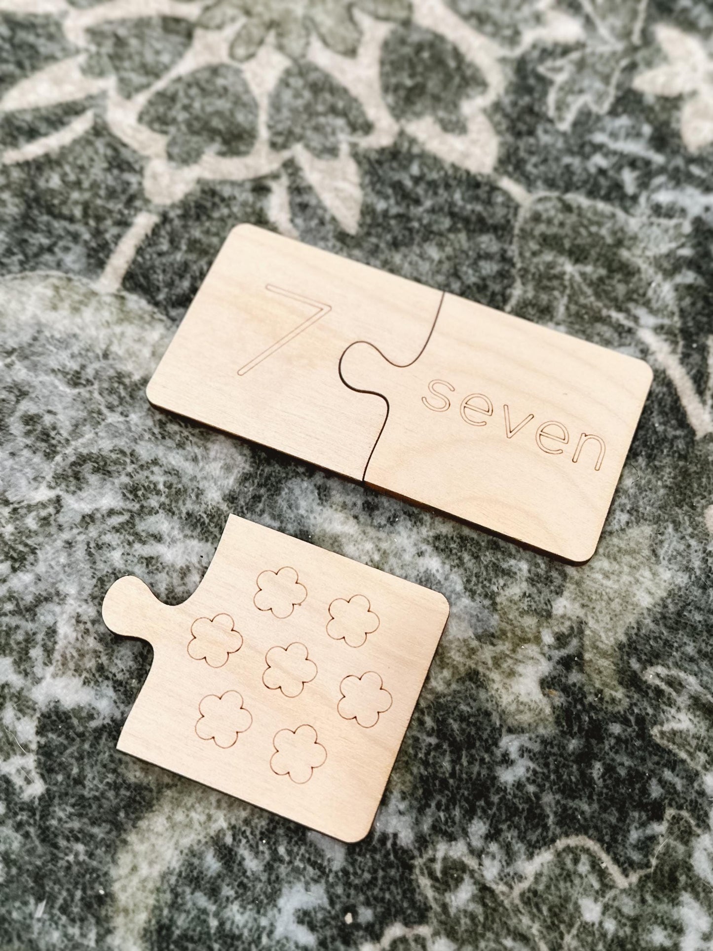 Montessori Wooden Number Counting Matching Puzzle | Numbers Matching Game | Learning Numbers Activity | Montessori Numbers Homeschool Game