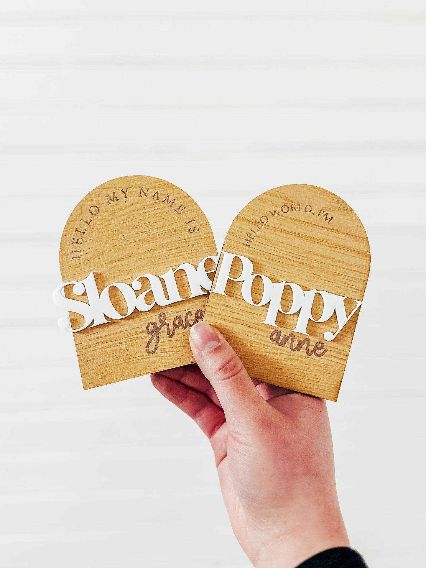Custom Baby Name Sign | Hello My Name Is Name Announcement | Hello World, I'm | Fresh 48 Sign | Custom Wood Sign | Birth Announcement