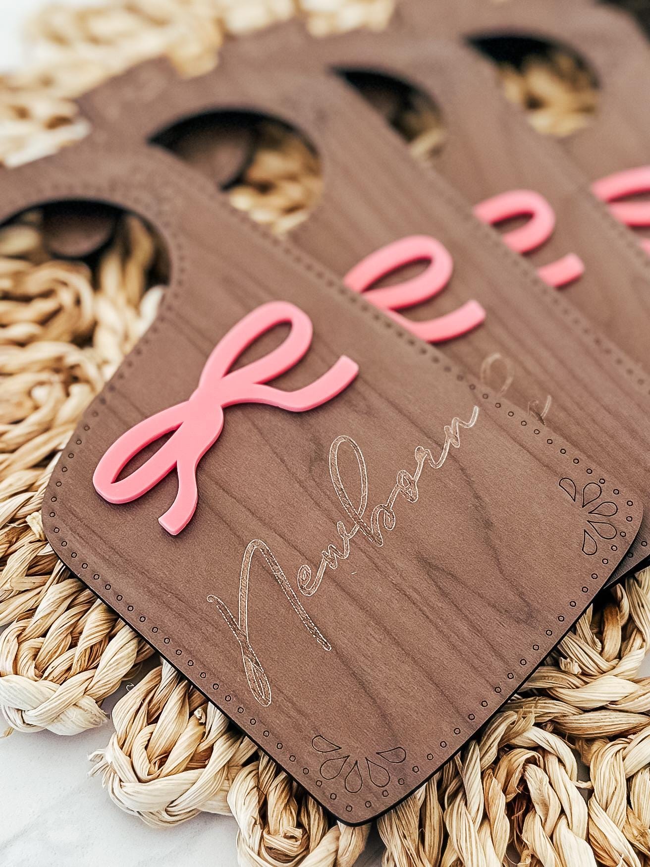 Baby Closet Dividers | Closet Organization Dividers | Nursery Clothes Dividers | Wooden Baby Closet Organizers | Bow Girls Nursery Decor