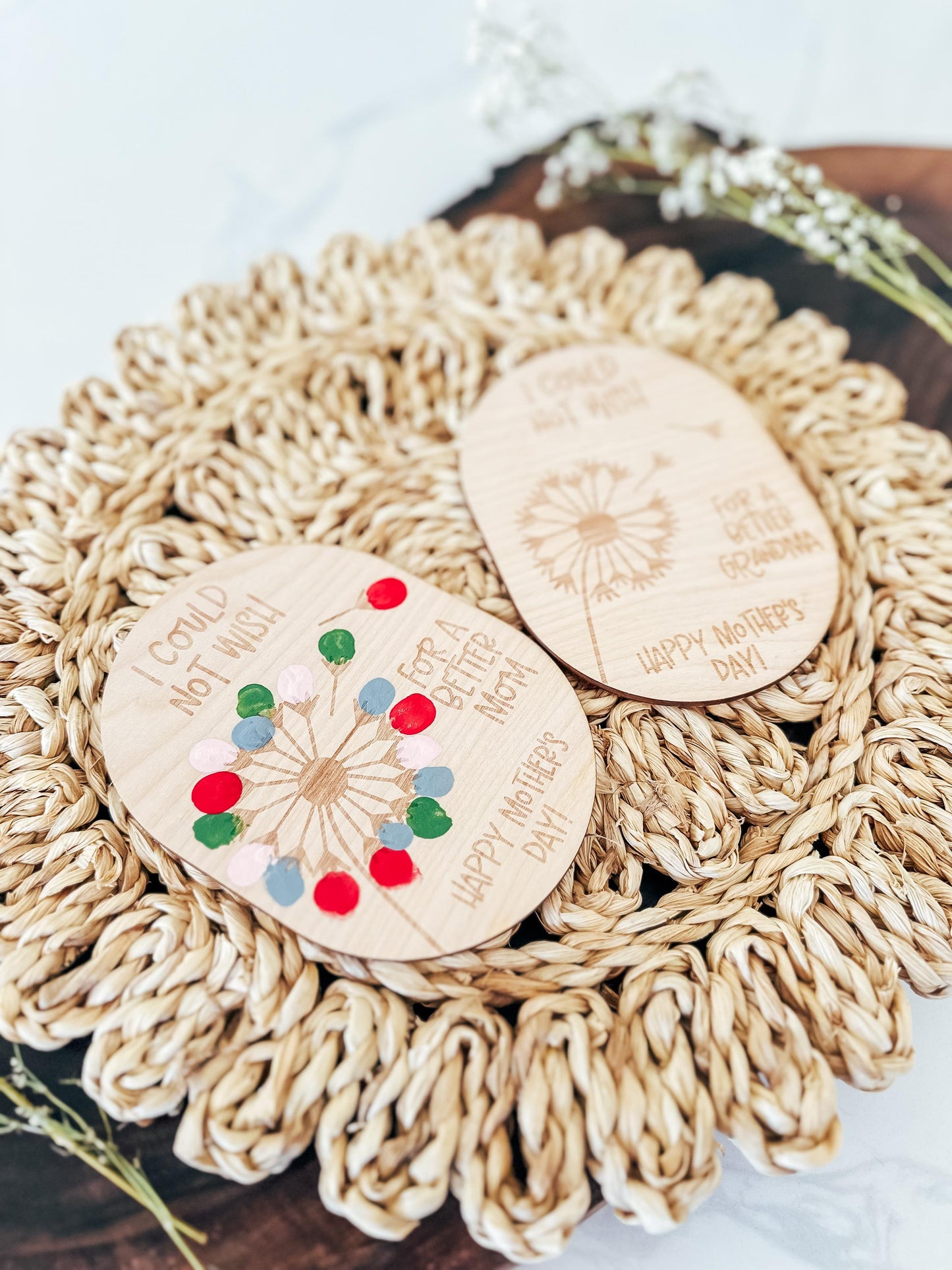 DIY Mother's Day Sign | Fingerprint Sign | Mother's Day DIY Gift | Gift for Mom | Mom Gift | Gift For Grandma | Kids Craft Keepsake