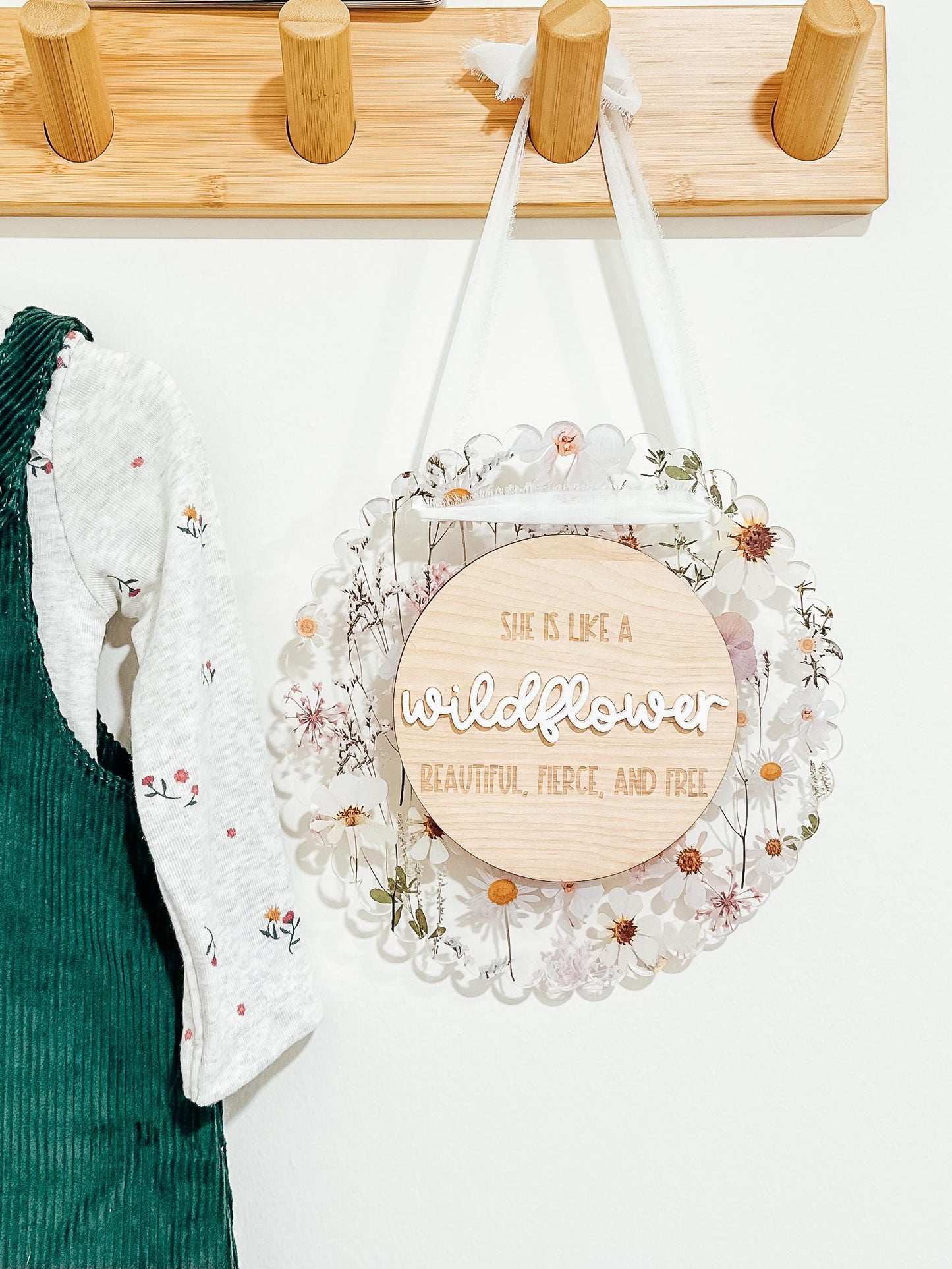 She is Like a Wildflower Sign | Wood Sign | Girls Room Sign | Room Decor | Girls Decoration | Playroom Sign | Girl Nursery | Boho Home Decor