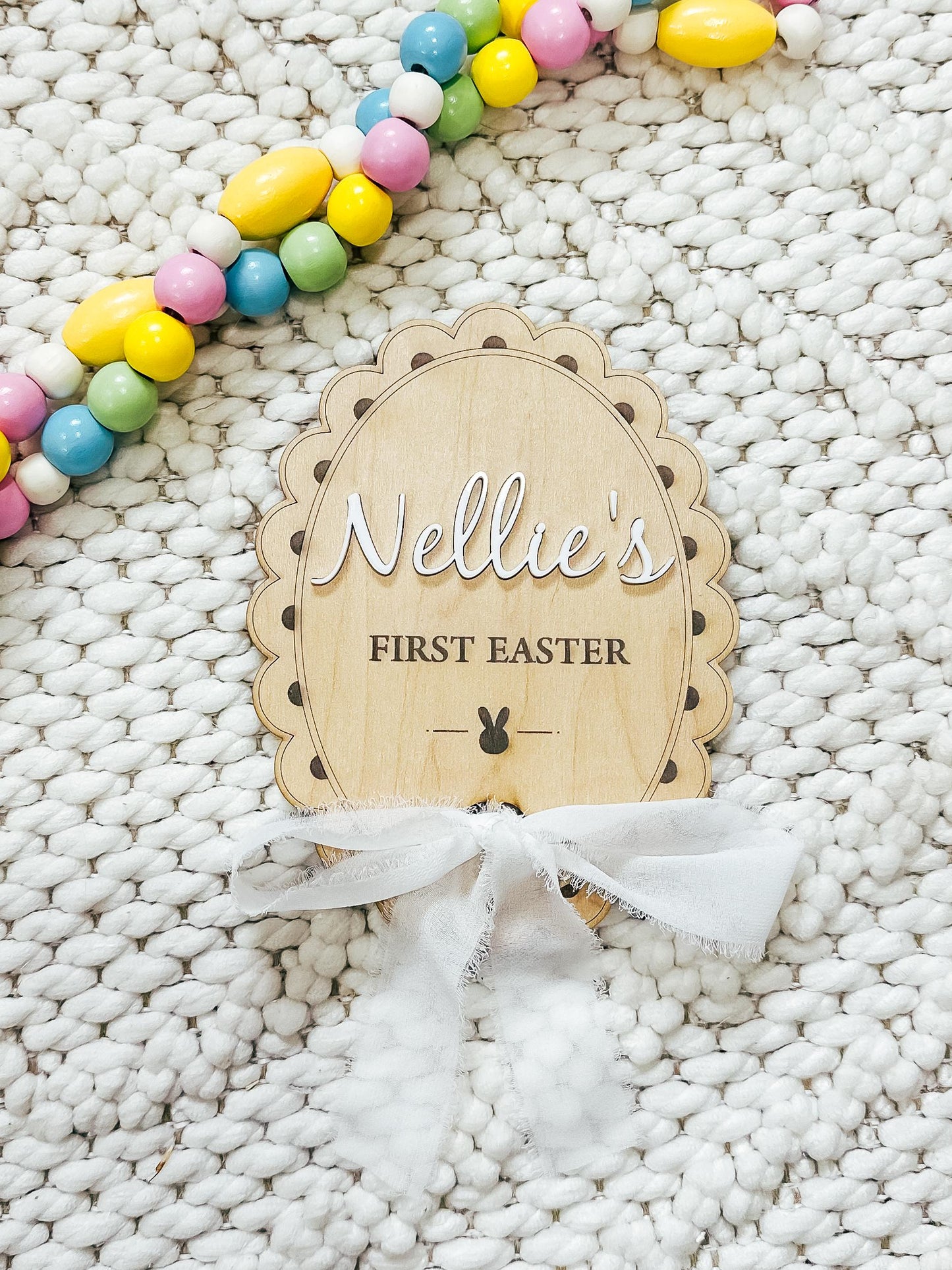 Personalized Baby's First Easter Sign | My First Easter Sign | Easter Photo Prop | First Easter Keepsake | My First Easter | Baby Milestone