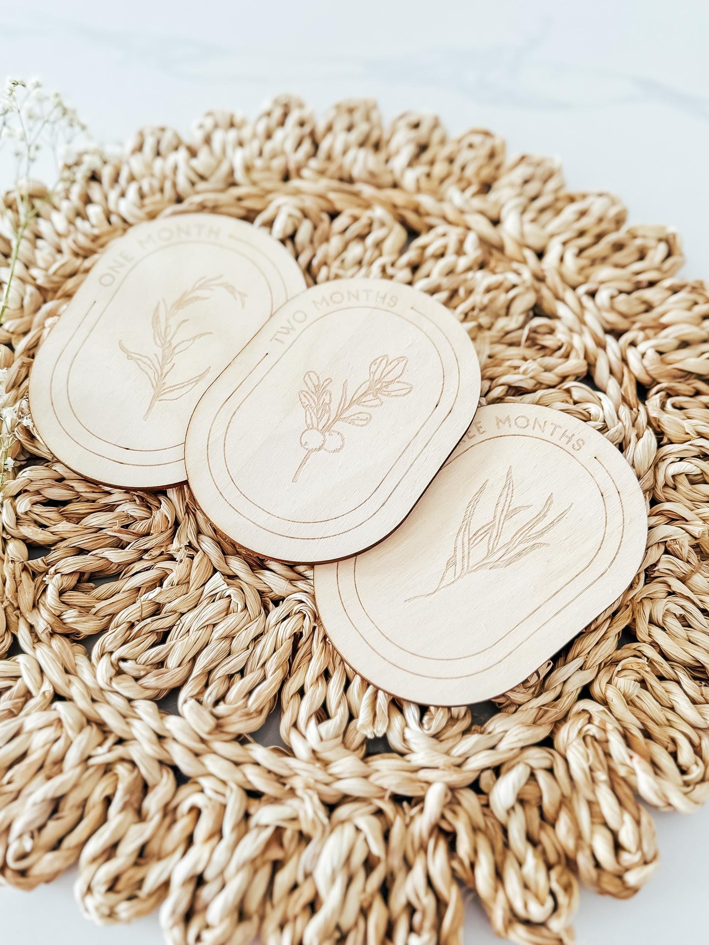 Wildflower Floral Baby Monthly Milestone Markers | Boho Nursery Decor | Children's Photo Prop | Monthly Milestones | Baby's First Year