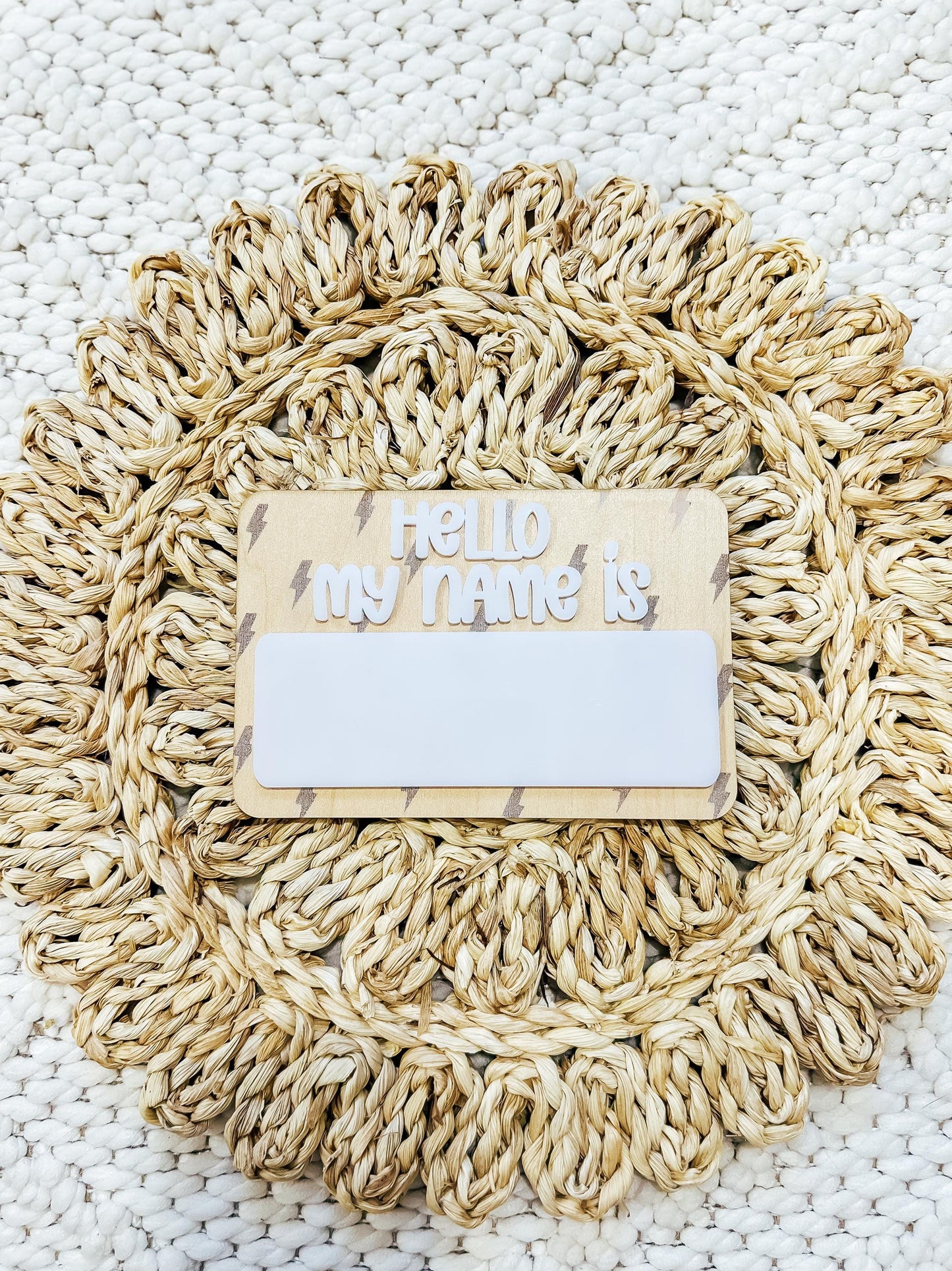Hello My Name Is Sign | Custom Personalized Birth Announcement Sign | Wood Sign | Baby Name Announcement | Newborn Photo Prop Fresh 48 Sign