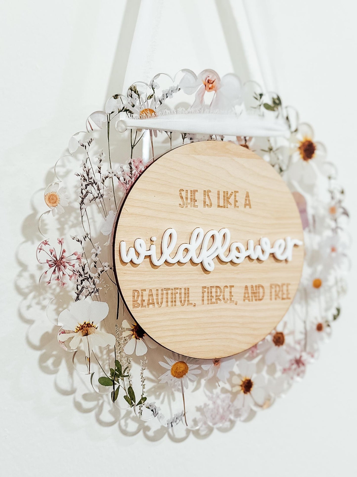 She is Like a Wildflower Sign | Wood Sign | Girls Room Sign | Room Decor | Girls Decoration | Playroom Sign | Girl Nursery | Boho Home Decor