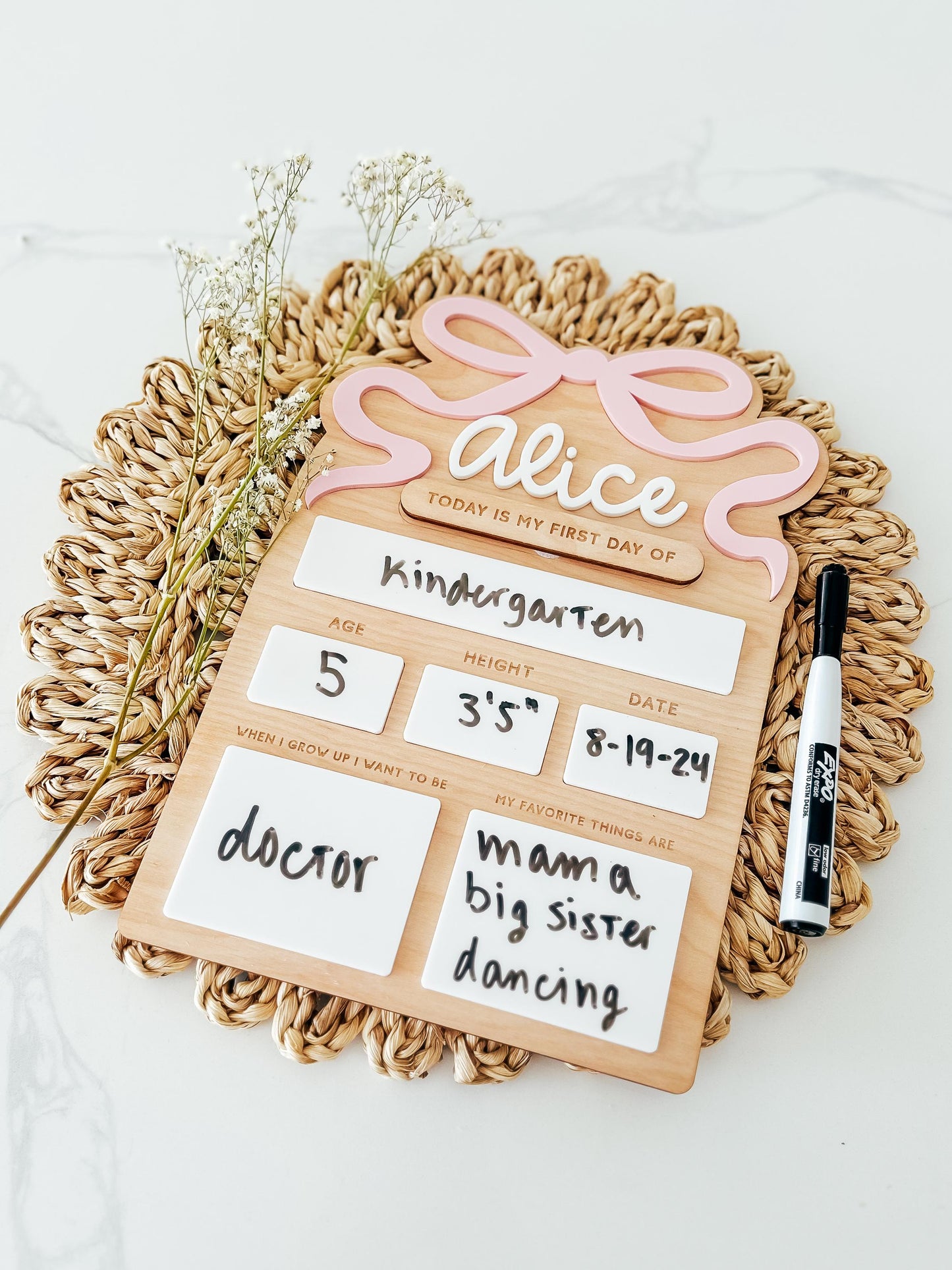 Personalized Last Day of School Sign | First Day of School Board | Custom First Day of School Dry Erase Board | Back to School Photo Prop