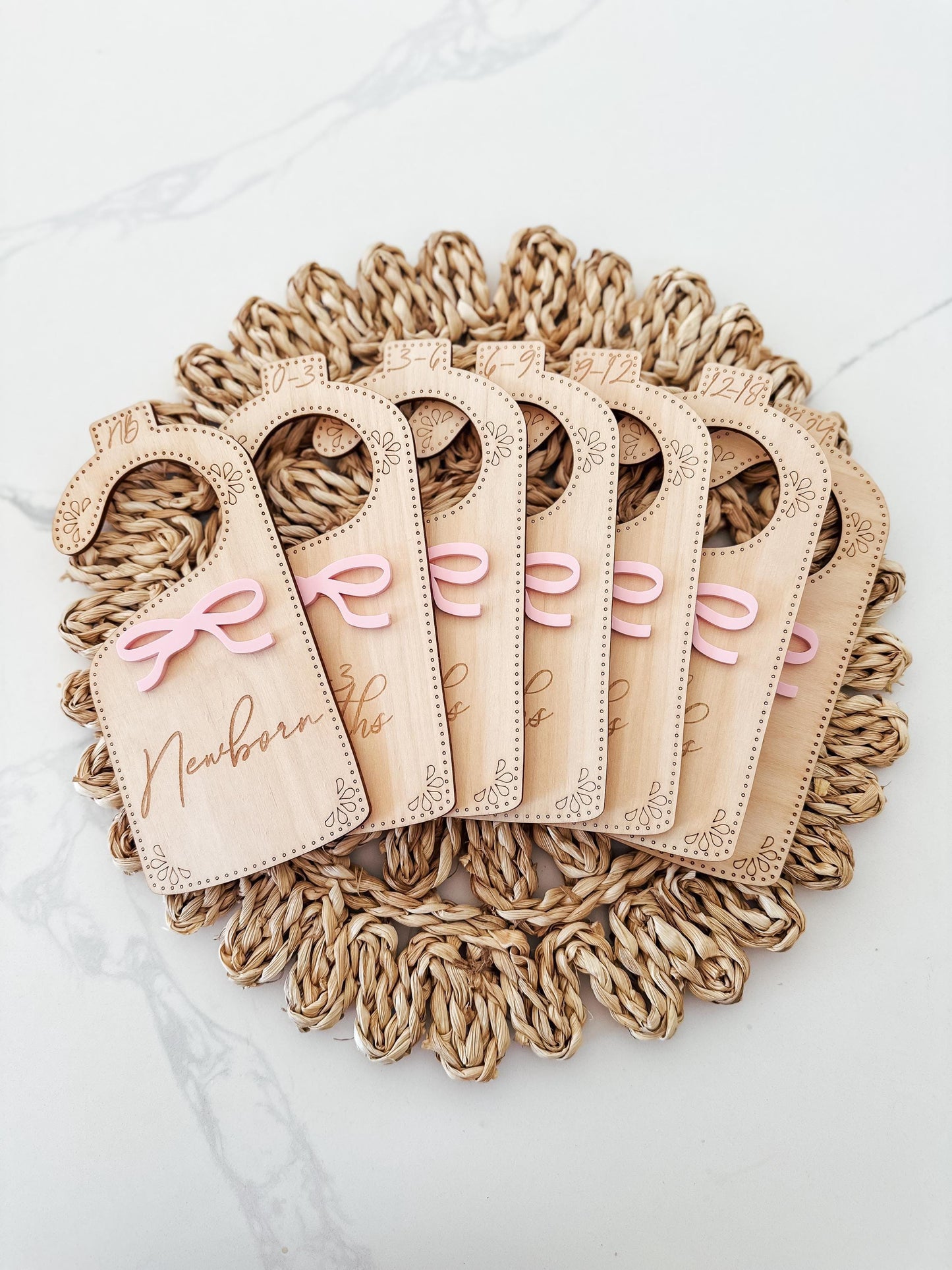 Baby Closet Dividers | Closet Organization Dividers | Nursery Clothes Dividers | Wooden Baby Closet Organizers | Bow Girls Nursery Decor
