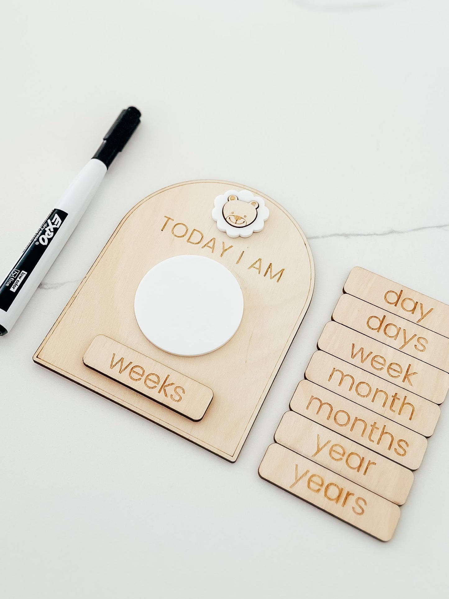 Baby Milestone Marker | Dry Erase Monthly Milestone Sign | Baby Milestone | Baby Shower Gift | Nursery Sign | Photo Prop | Baby Announcement