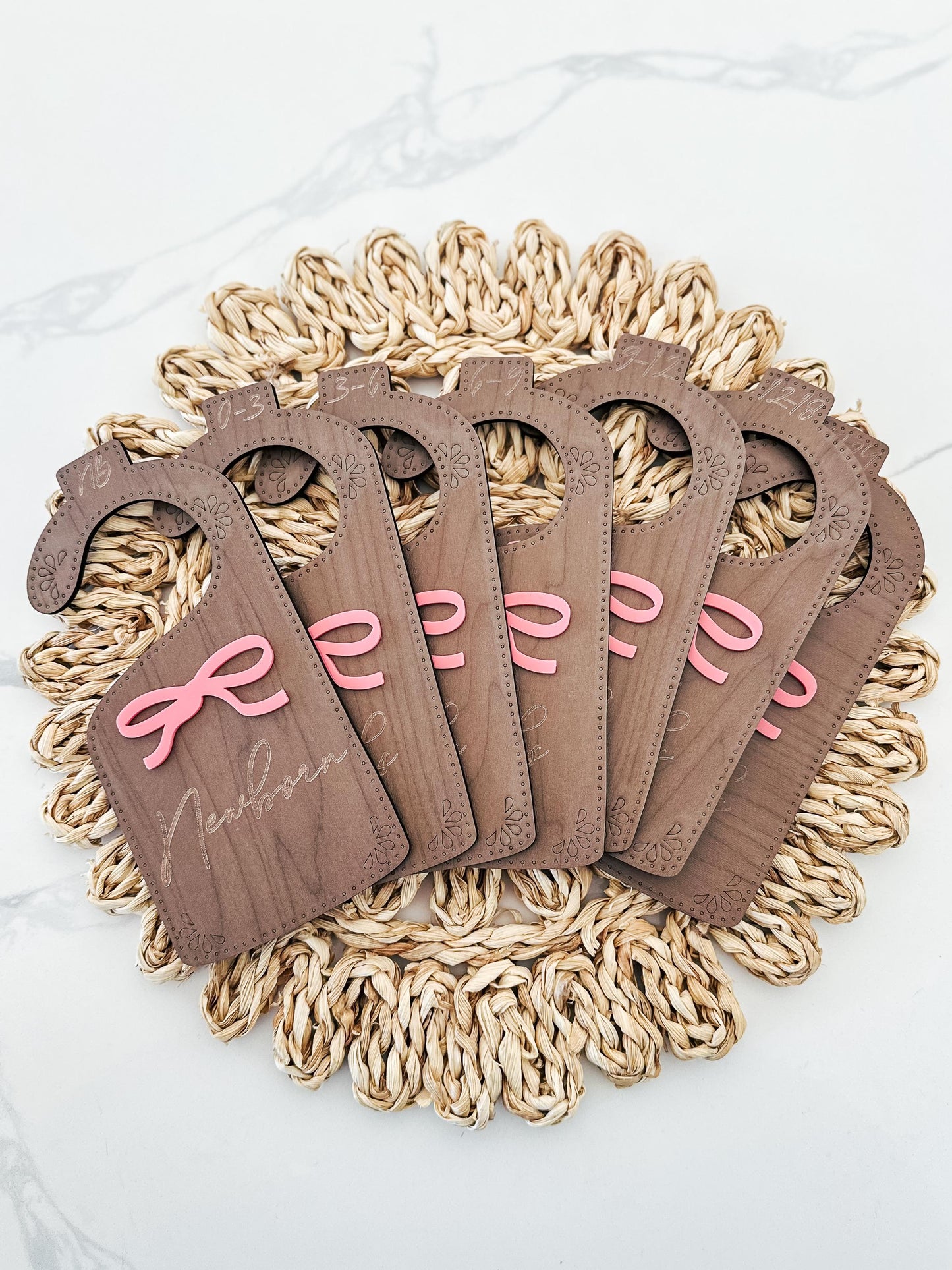 Baby Closet Dividers | Closet Organization Dividers | Nursery Clothes Dividers | Wooden Baby Closet Organizers | Bow Girls Nursery Decor