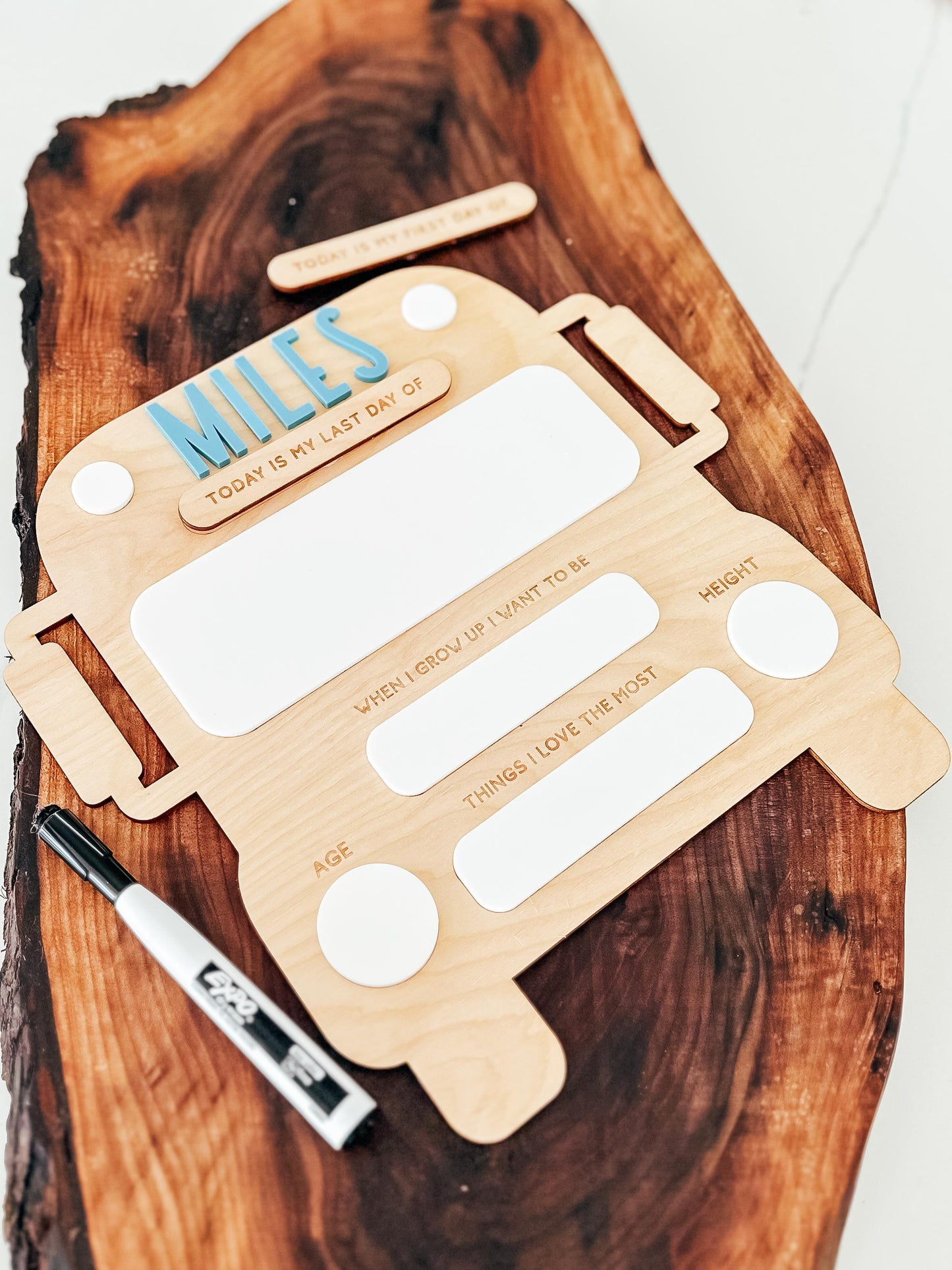 Personalized Last Day of School Sign | First Day of School Board | Custom First Day of School Dry Erase Board | Back to School Photo Prop
