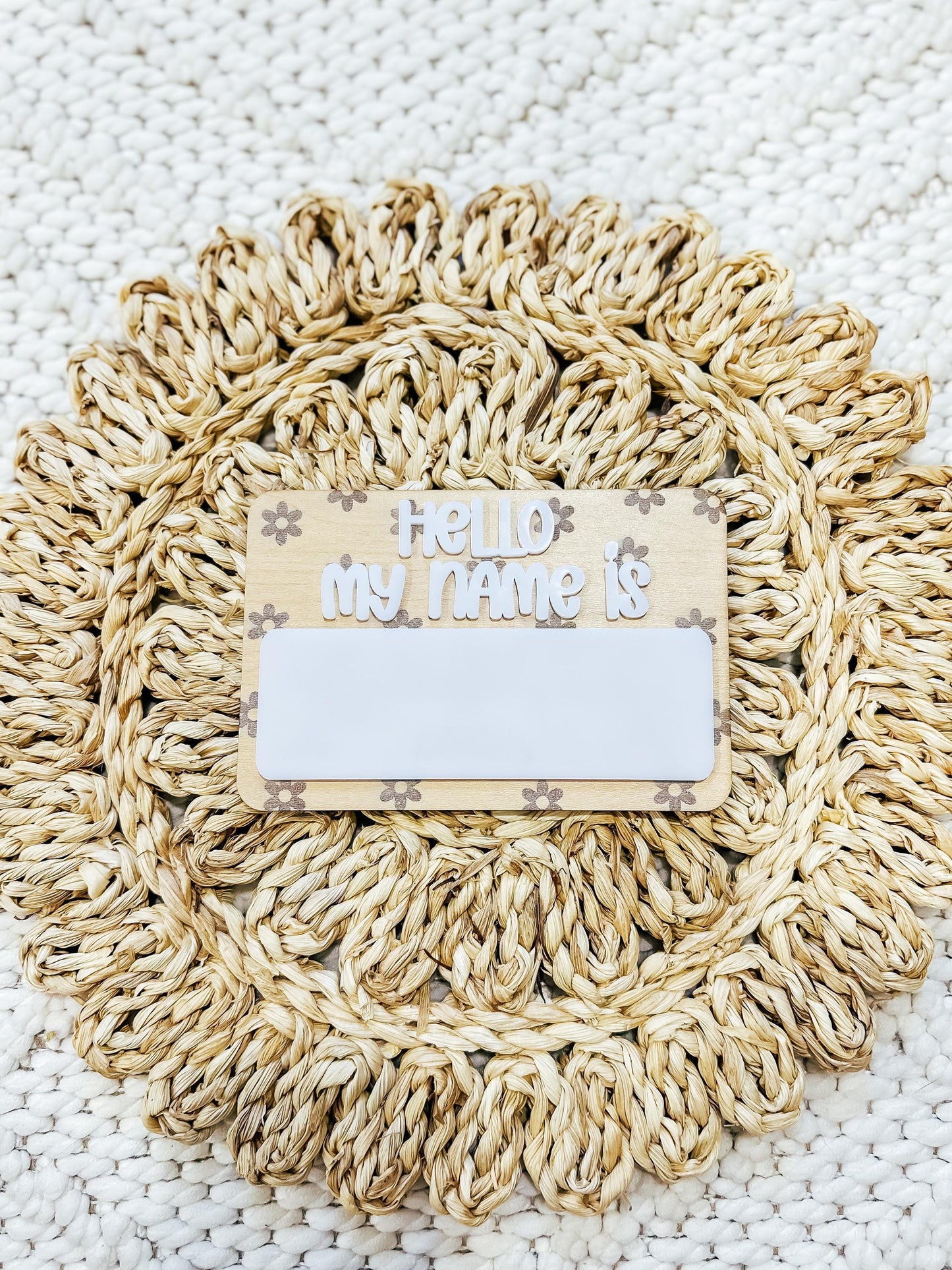 Hello My Name Is Sign | Custom Personalized Birth Announcement Sign | Wood Sign | Baby Name Announcement | Newborn Photo Prop Fresh 48 Sign