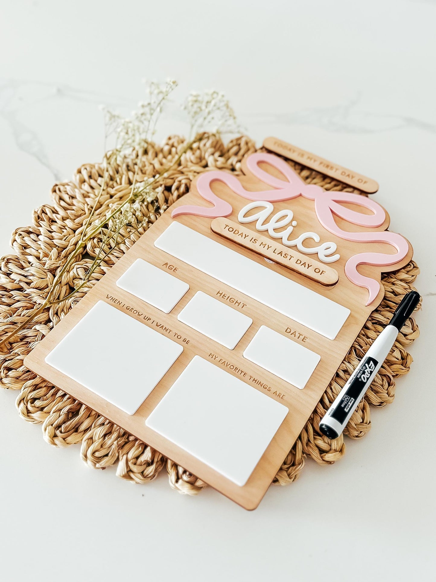 Personalized Last Day of School Sign | First Day of School Board | Custom First Day of School Dry Erase Board | Back to School Photo Prop