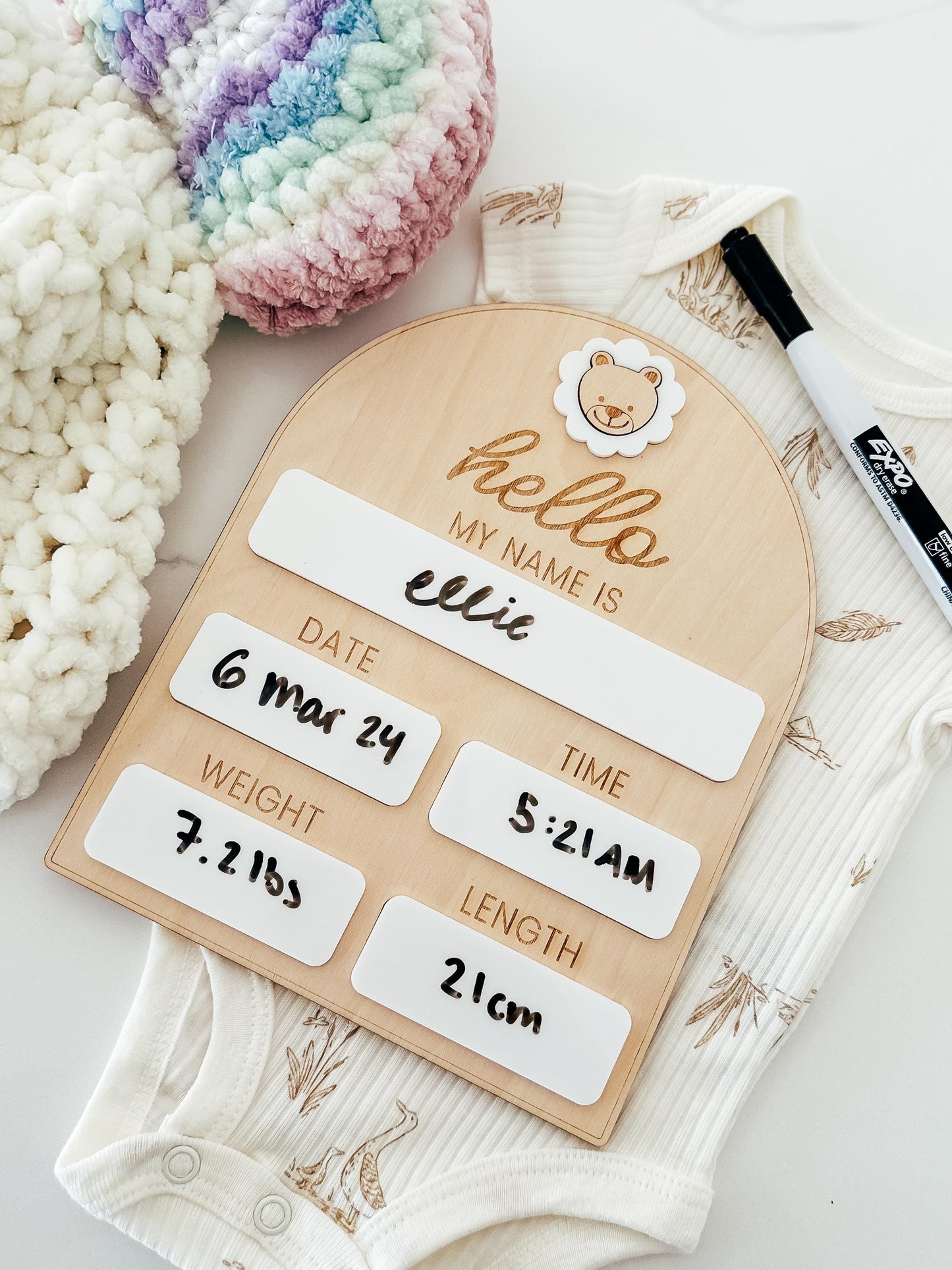 Birth Stat Sign | Dry Erase Birth Stat Sign | Name Sign | Fresh 48 Sign | Baby Name Sign | Name Announcement | Nursery Sign | Photo Prop