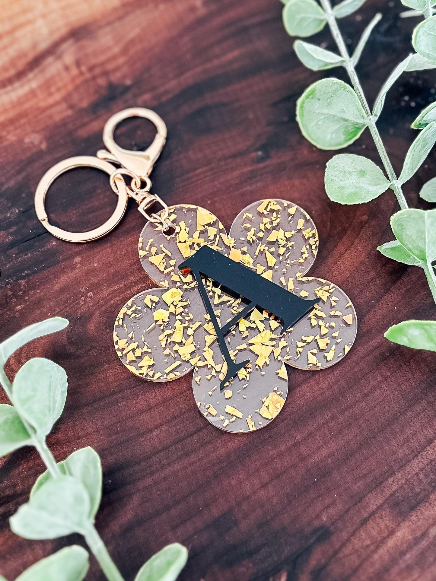 3D Custom Name Flower Keychain | Personalized Acrylic Initial Name Tag | Backpack tag | Bag Tag | Boho Monogram Retro Daisy Tag