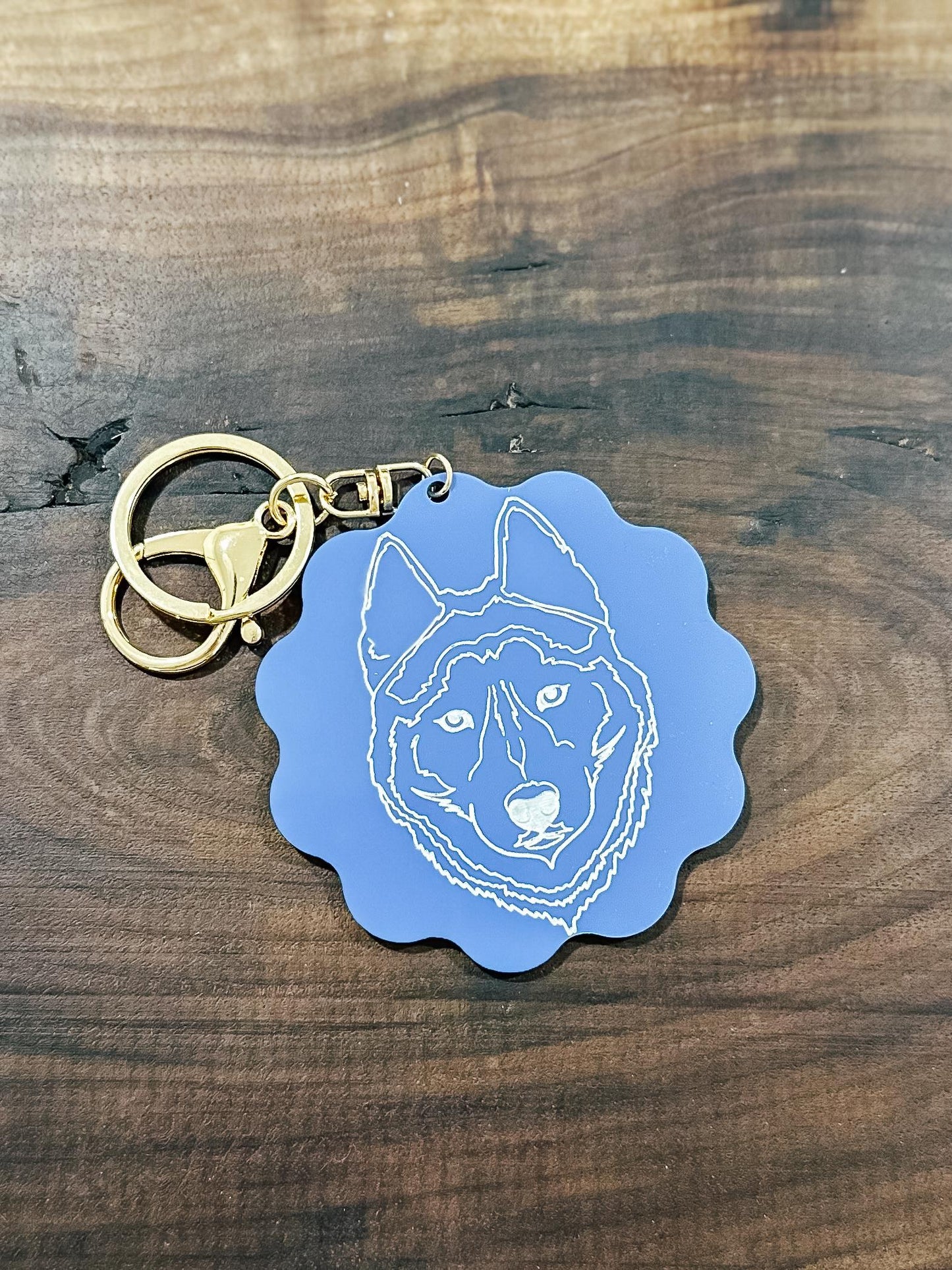 Custom Dog Mom Keychain | Personalized Acrylic Dog Portrait Name Tag | Backpack Tag | Bag Tag | Pet Keychain | Dog Keychain | Dog Mom Gift