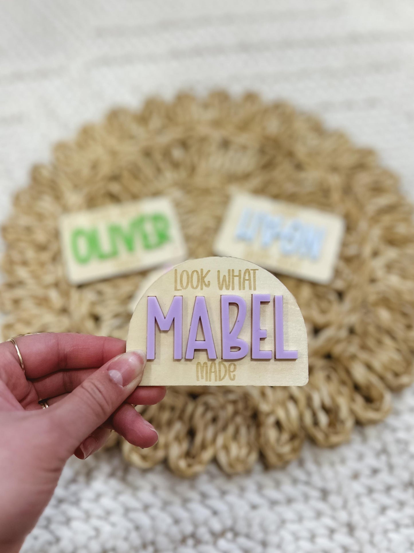 Look What I Made Personalized Fridge Magnet | Kids Art Display | Personalized Magnet | Custom Name Fridge Magnet | Schoolwork Organizer