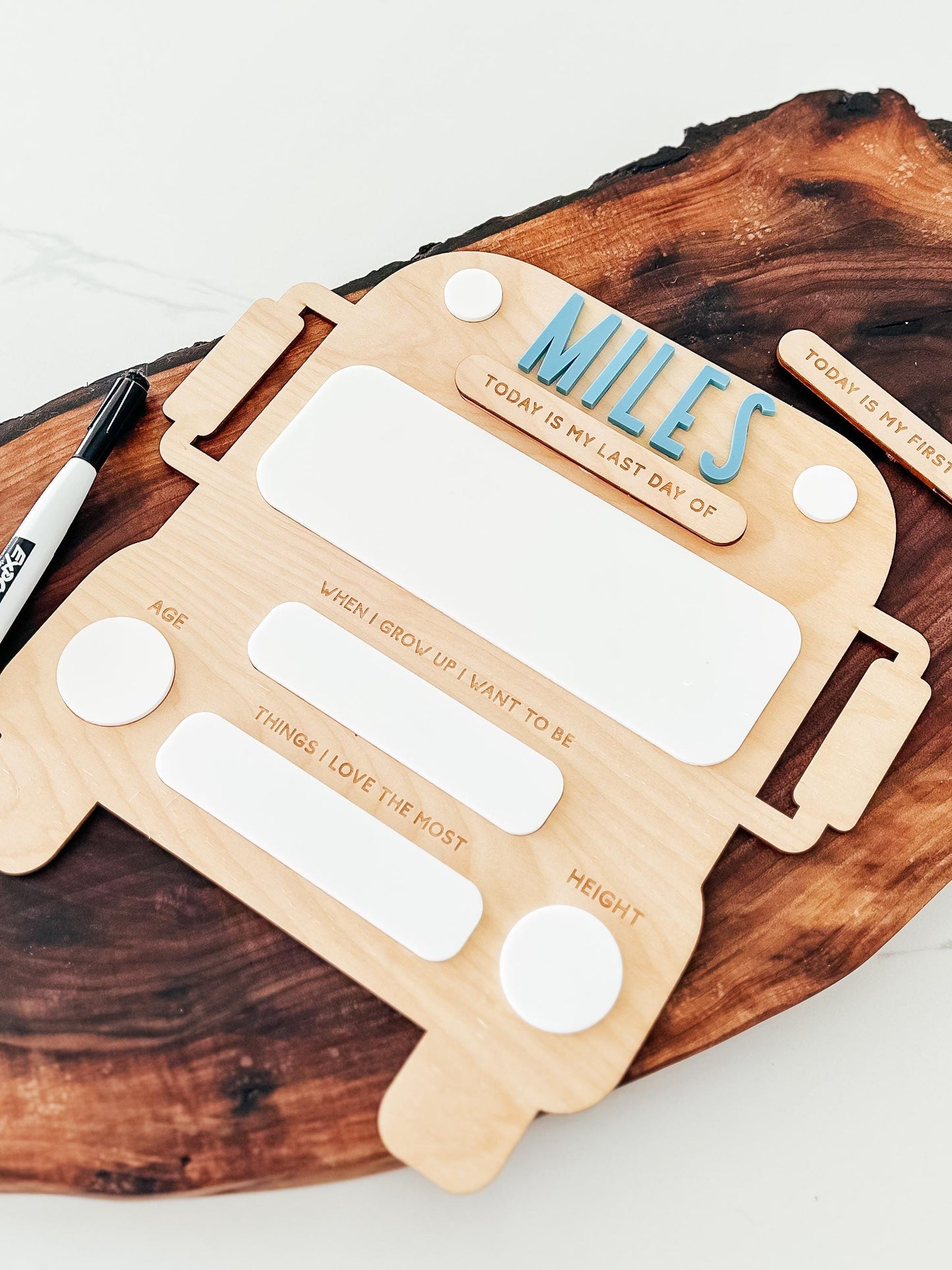 Personalized Last Day of School Sign | First Day of School Board | Custom First Day of School Dry Erase Board | Back to School Photo Prop