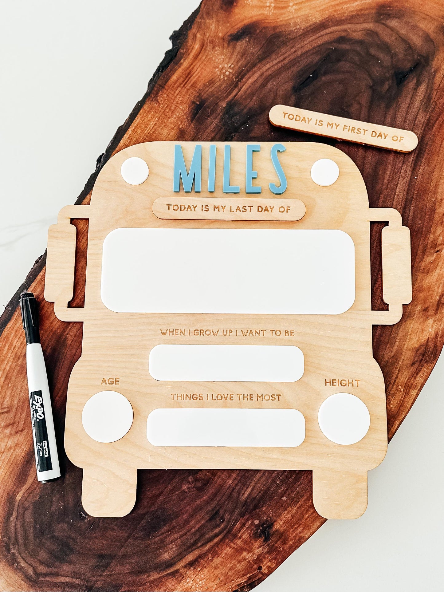 Personalized Last Day of School Sign | First Day of School Board | Custom First Day of School Dry Erase Board | Back to School Photo Prop