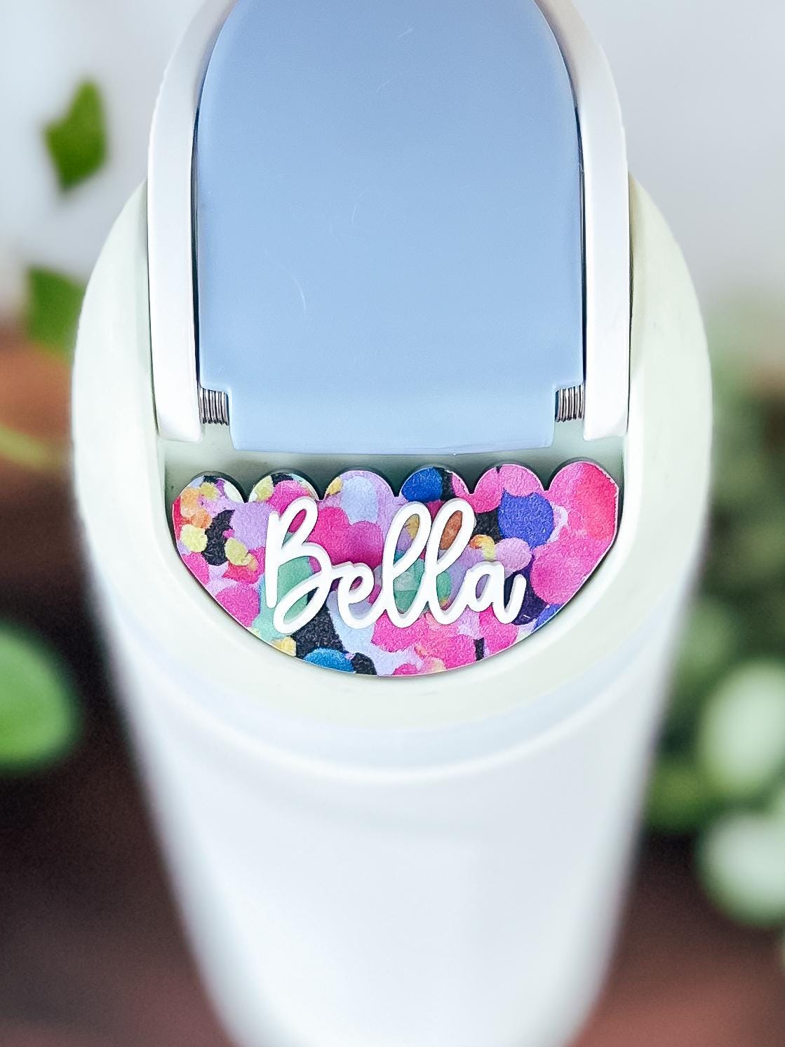 Scalloped Owala Water Bottle Name Plate | Adhesive Custom Water Bottle Topper Tag | Custom Personalized | 16/24/32/40oz Owala FreeSip