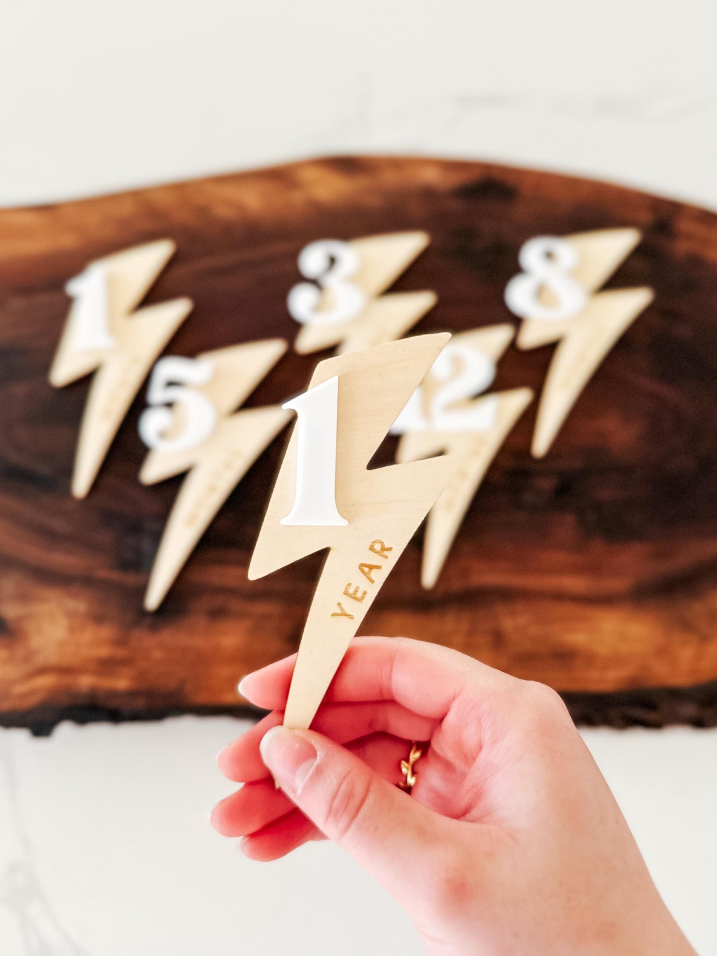Lightening Bolt Baby Boy Monthly Milestone Markers | Rad Little Dude | Children's Photo Prop | Monthly Milestones Sign | Baby's First Year
