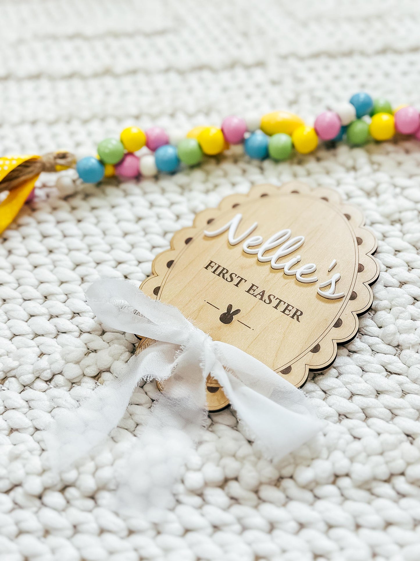 Personalized Baby's First Easter Sign | My First Easter Sign | Easter Photo Prop | First Easter Keepsake | My First Easter | Baby Milestone