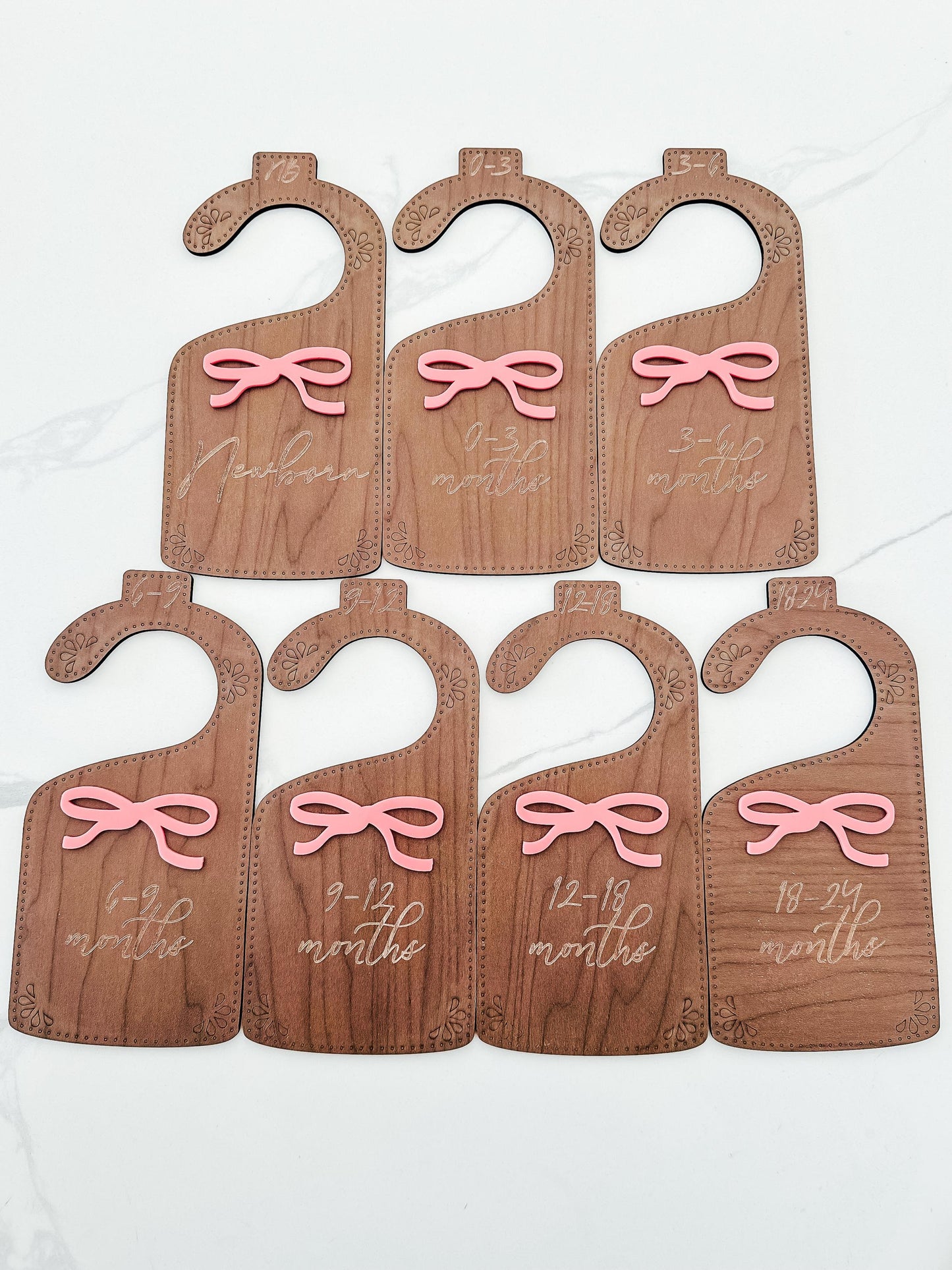 Baby Closet Dividers | Closet Organization Dividers | Nursery Clothes Dividers | Wooden Baby Closet Organizers | Bow Girls Nursery Decor