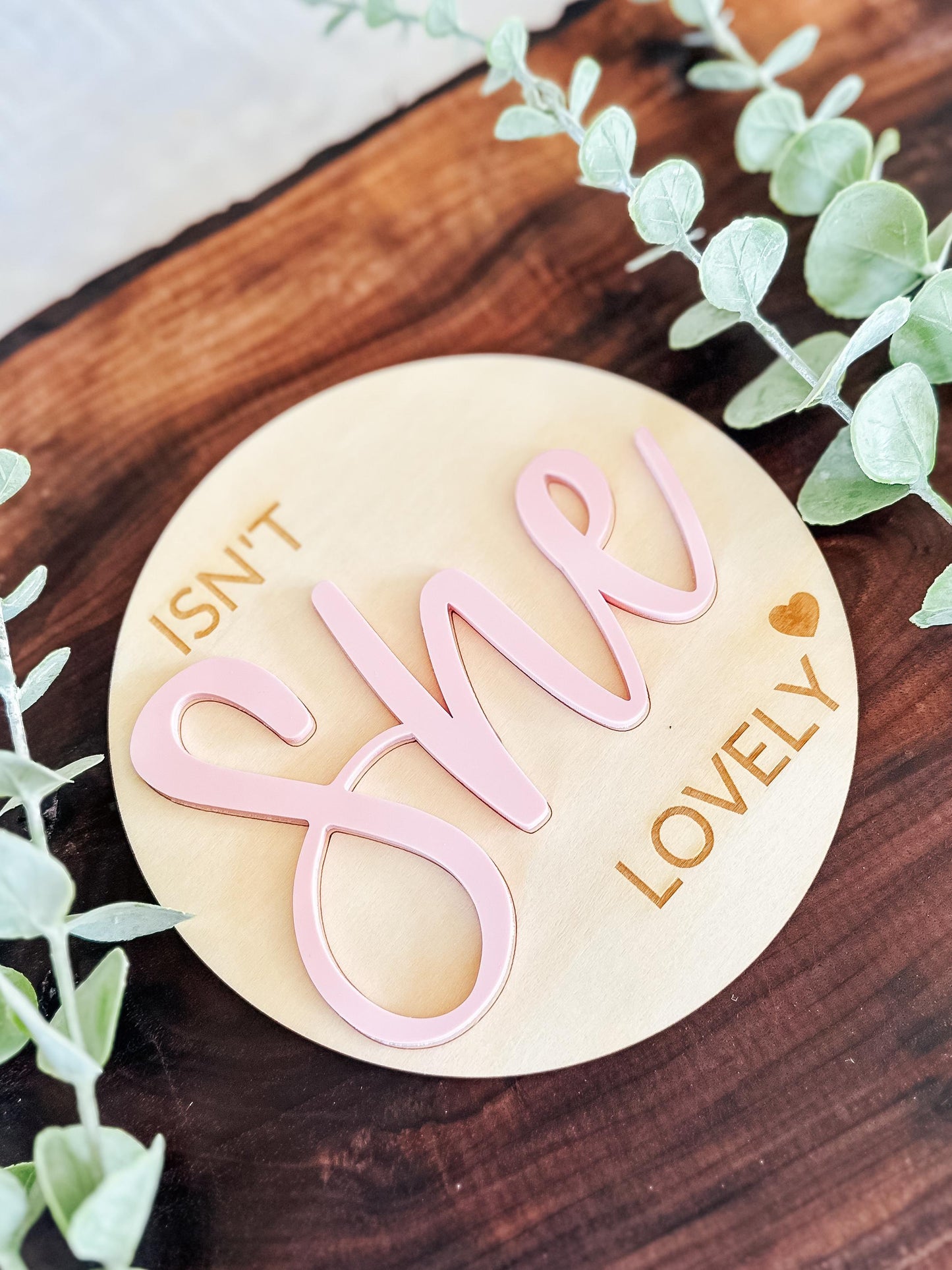 Isn't She Lovely Sign | Isn't He Wonderful Sign | Wood Sign | Birth Announcement Sign | Gender Announcement Sign | Gender Reveal Photo Prop