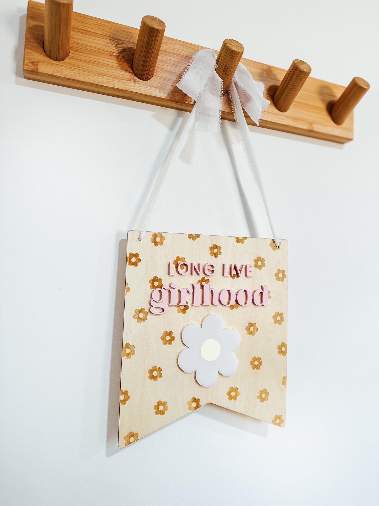 Long Live Girlhood | Wood Sign | Girls Room Sign | Girls Room Decor | Girls Decoration | Playroom Sign | Baby Girl Nursery | Boho Home Decor
