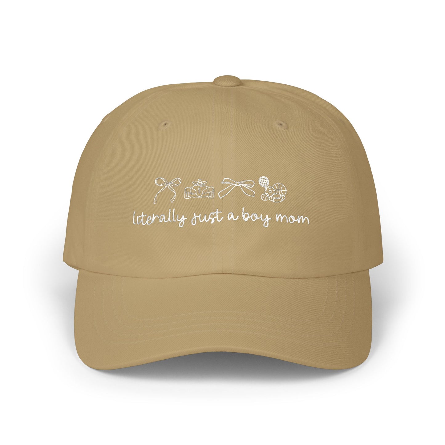 Literally Just a Boy Mom Embroidered Baseball Hat