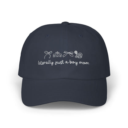 Literally Just a Boy Mom Embroidered Baseball Hat