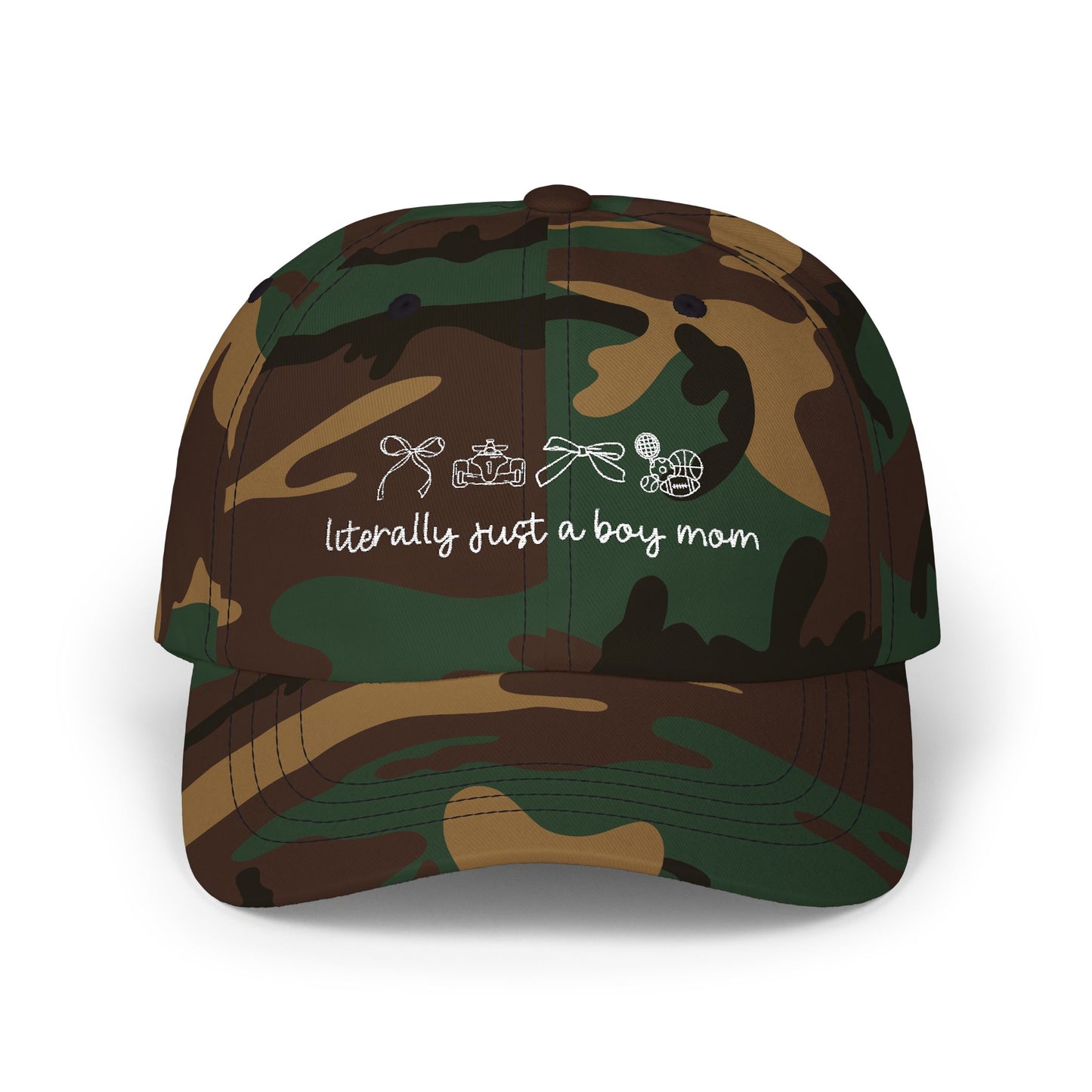 Literally Just a Boy Mom Embroidered Baseball Hat