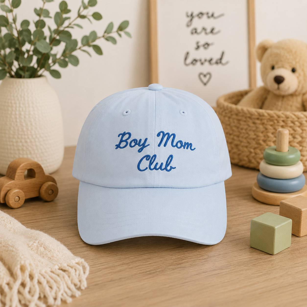 Boy Mom Club Embroidered Baseball Hat