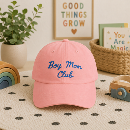 Boy Mom Club Embroidered Baseball Hat