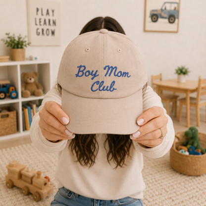 Boy Mom Club Embroidered Baseball Hat