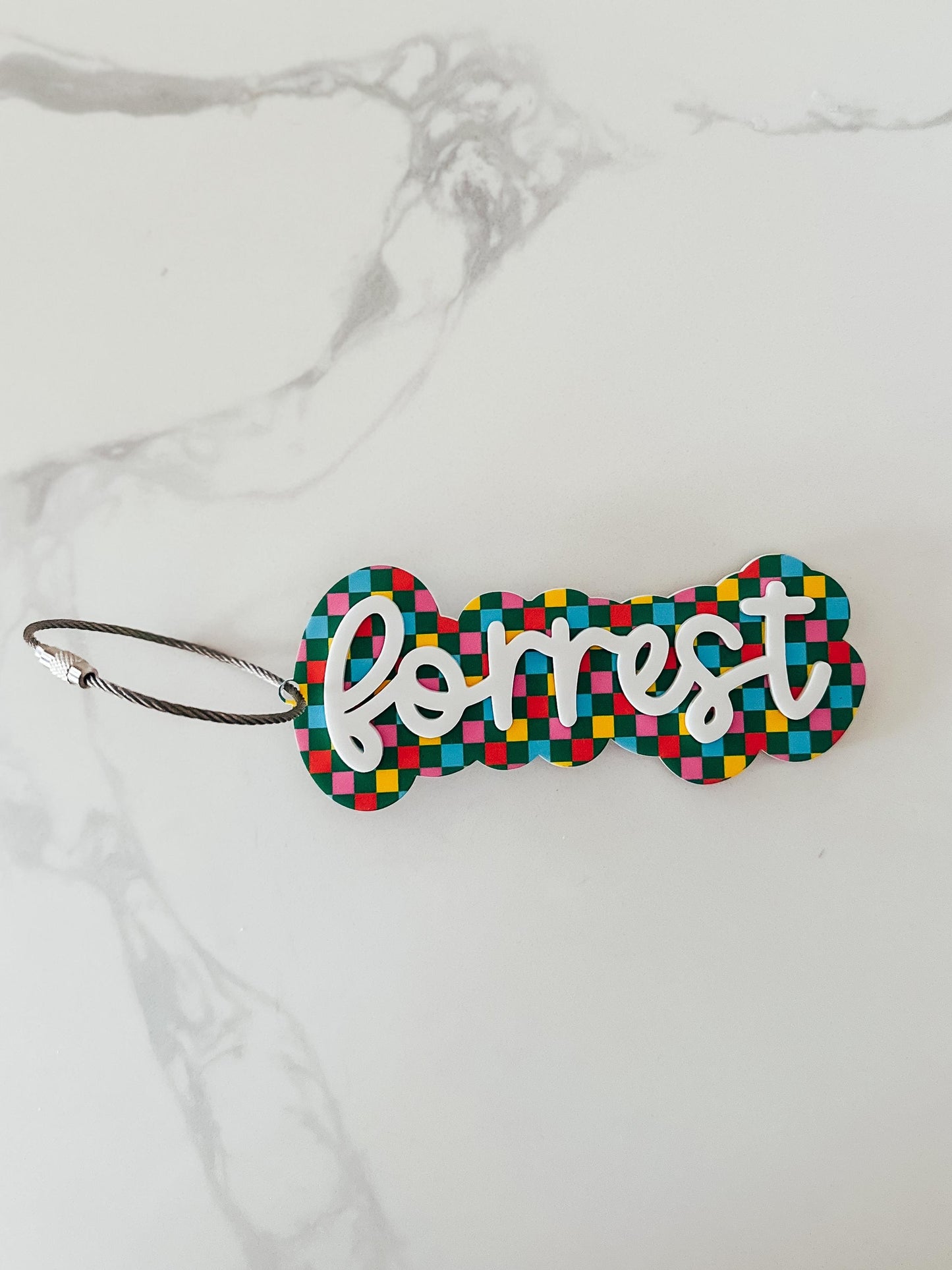 3D Custom Name Keychain | Kids Backpack Name Tag | Acrylic Name Tag | Personalized Name Tag | Birthday Gift | Diaper Bag Tag | Luggage Tag
