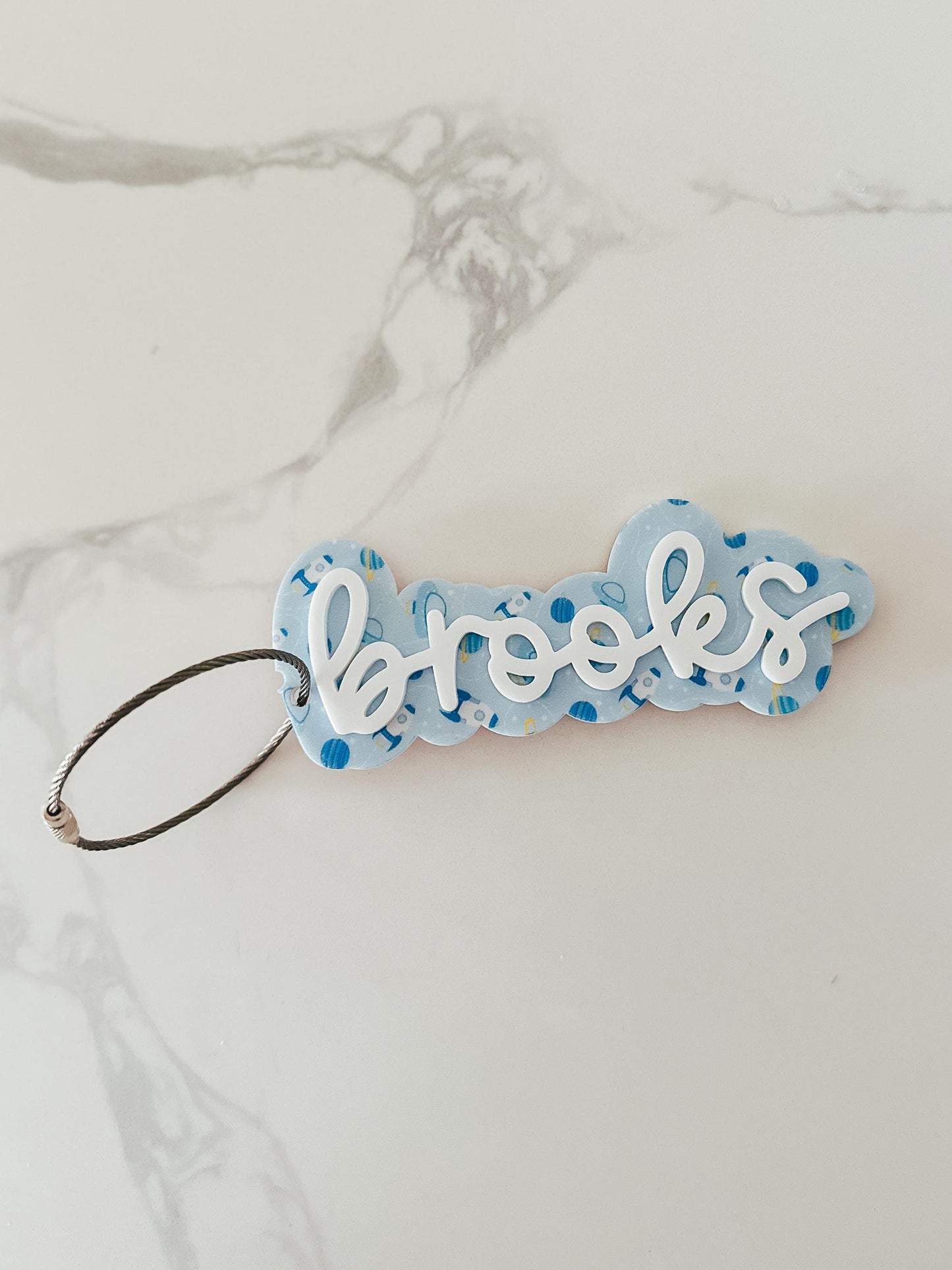 3D Custom Name Keychain | Kids Backpack Name Tag | Acrylic Name Tag | Personalized Name Tag | Birthday Gift | Diaper Bag Tag | Luggage Tag