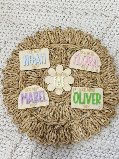 Look What I Made Personalized Fridge Magnet | Kids Art Display | Personalized Magnet | Custom Name Fridge Magnet | Schoolwork Organizer
