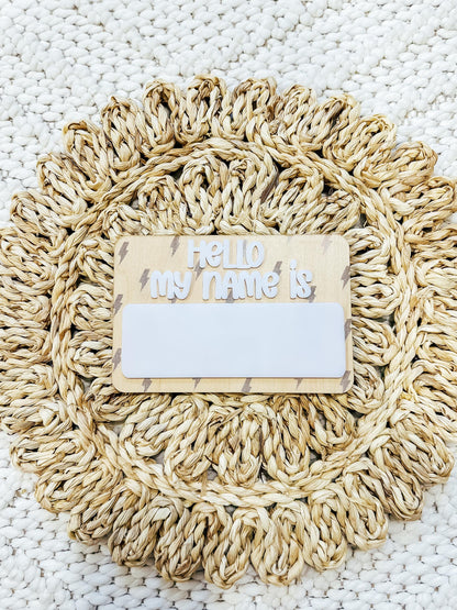 Hello My Name Is Sign | Custom Personalized Birth Announcement Sign | Wood Sign | Baby Name Announcement | Newborn Photo Prop Fresh 48 Sign
