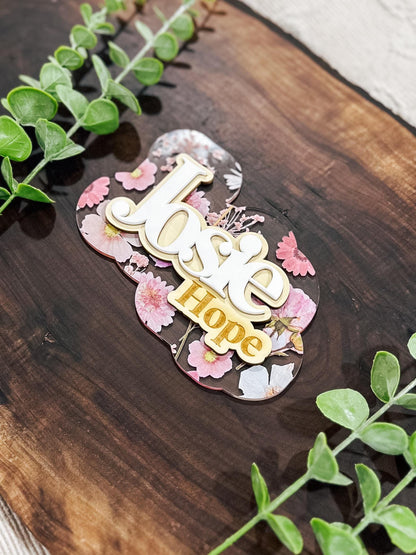 Floral Baby Name Announcement | Pink Pressed Flower Wood Baby Name Sign | Custom Baby Name Plaque | Newborn Photo Prop | Baby Shower Gift