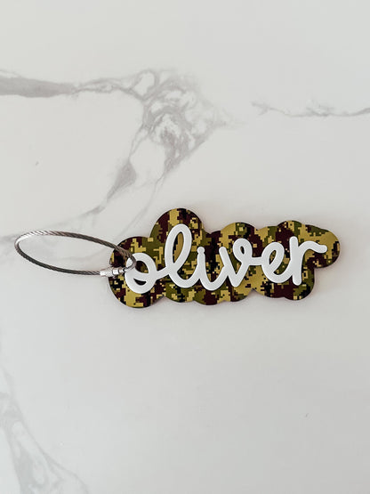 3D Custom Name Keychain | Kids Backpack Name Tag | Acrylic Name Tag | Personalized Name Tag | Birthday Gift | Diaper Bag Tag | Luggage Tag