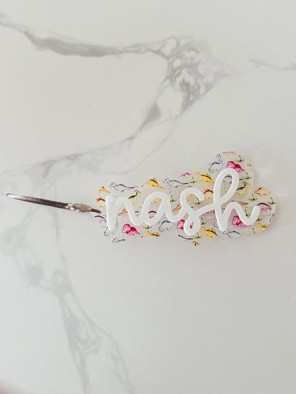 3D Custom Name Keychain | Kids Backpack Name Tag | Acrylic Name Tag | Personalized Name Tag | Birthday Gift | Diaper Bag Tag | Luggage Tag